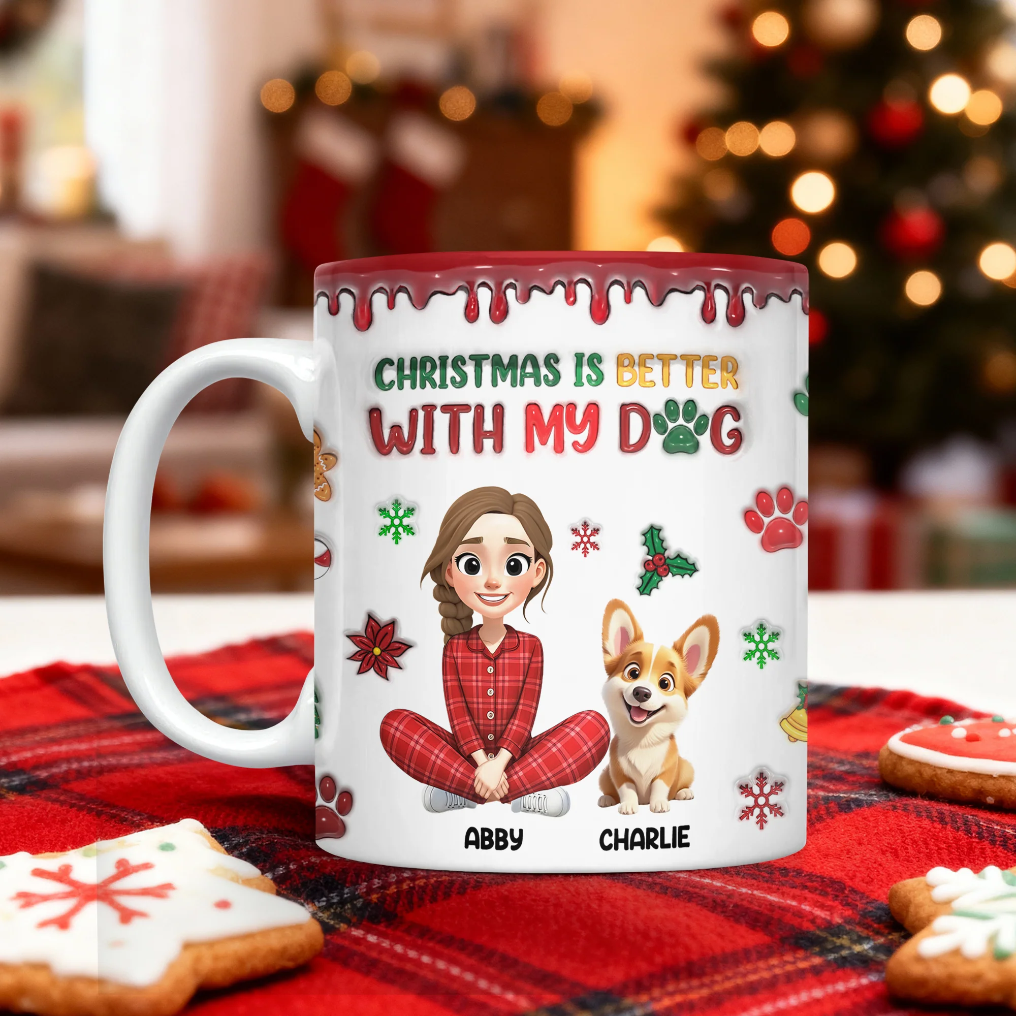 Custom Pet Photo Life Is Better With My Dogs Personalized 3D Inflated Effect Mug CH07 896556 - Image 6