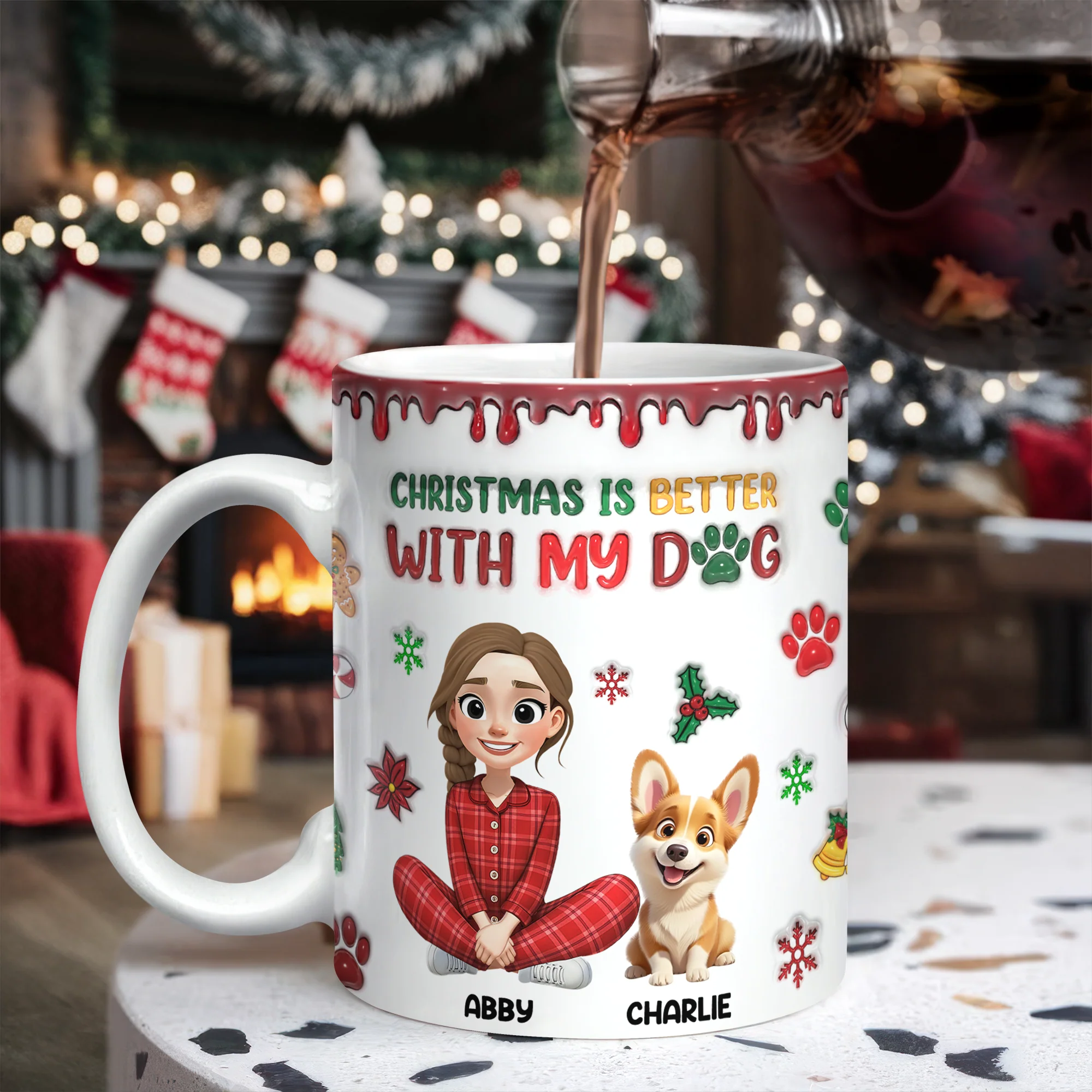 Custom Pet Photo Life Is Better With My Dogs Personalized 3D Inflated Effect Mug CH07 896556 - Image 8