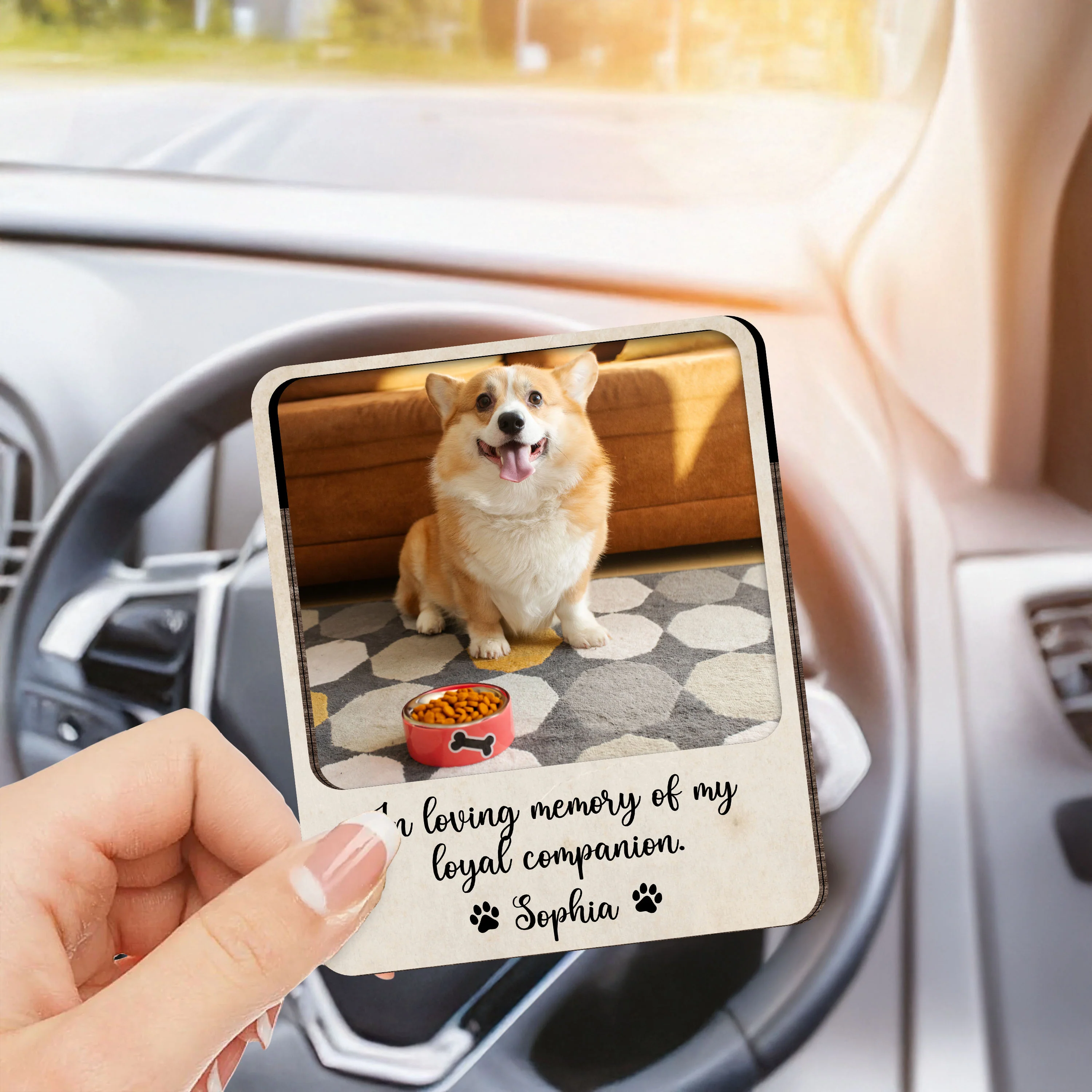 Custom Pet Photo Memorial Car Visor Clip Gift For Pet Lovers TH10 898111 - Image 4