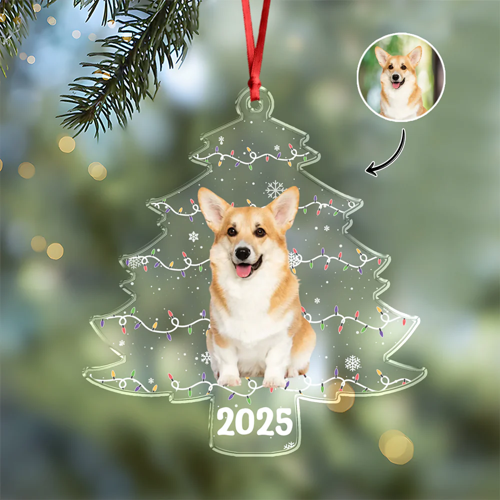 Custom Pet Photo On Christmas Tree Acrylic Ornament HA75 897986 - Image 8