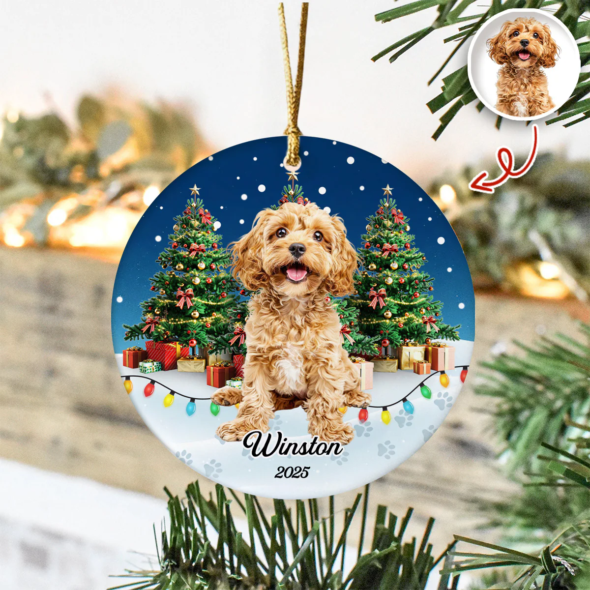 Custom Pet Photo - Personalized Christmas Ceramic Ornament For Pet Lovers CH07 899690 - Image 5