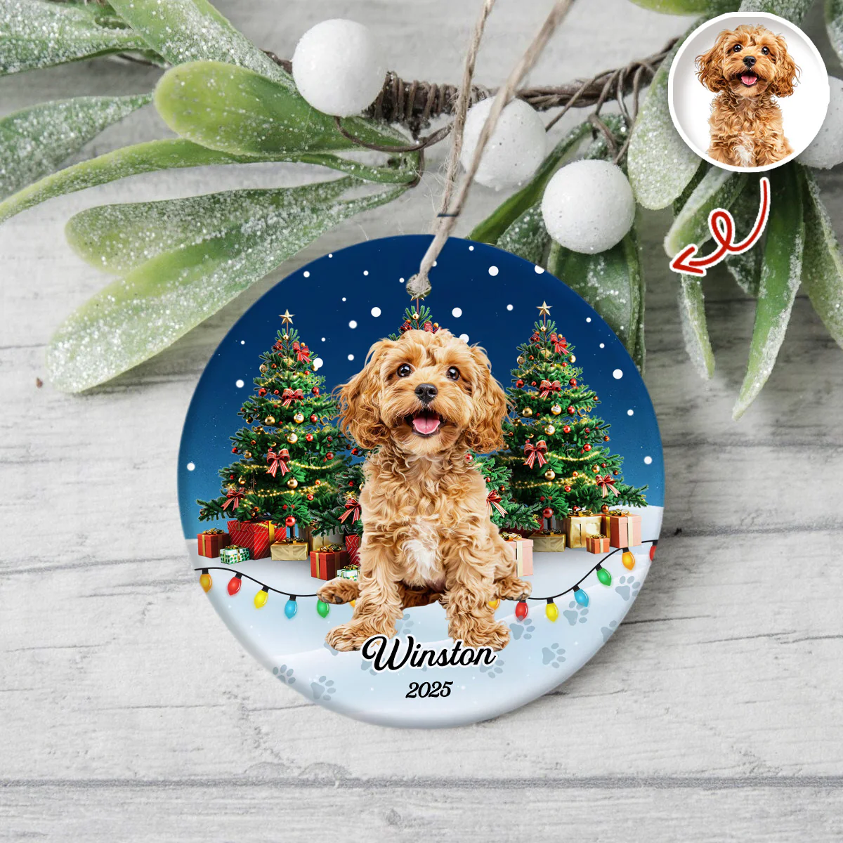 Custom Pet Photo - Personalized Christmas Ceramic Ornament For Pet Lovers CH07 899690 - Image 6