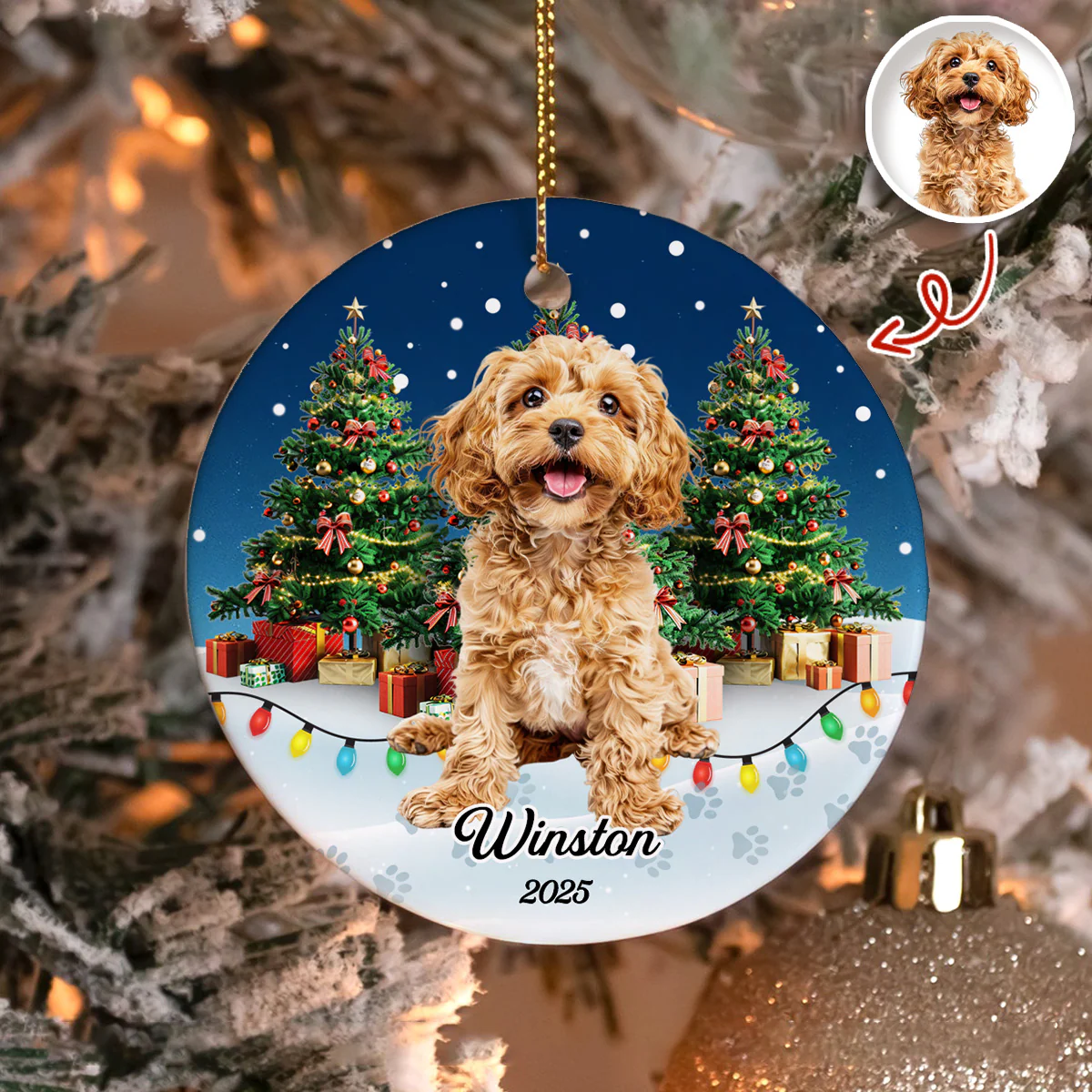 Custom Pet Photo - Personalized Christmas Ceramic Ornament For Pet Lovers CH07 899690 - Image 8