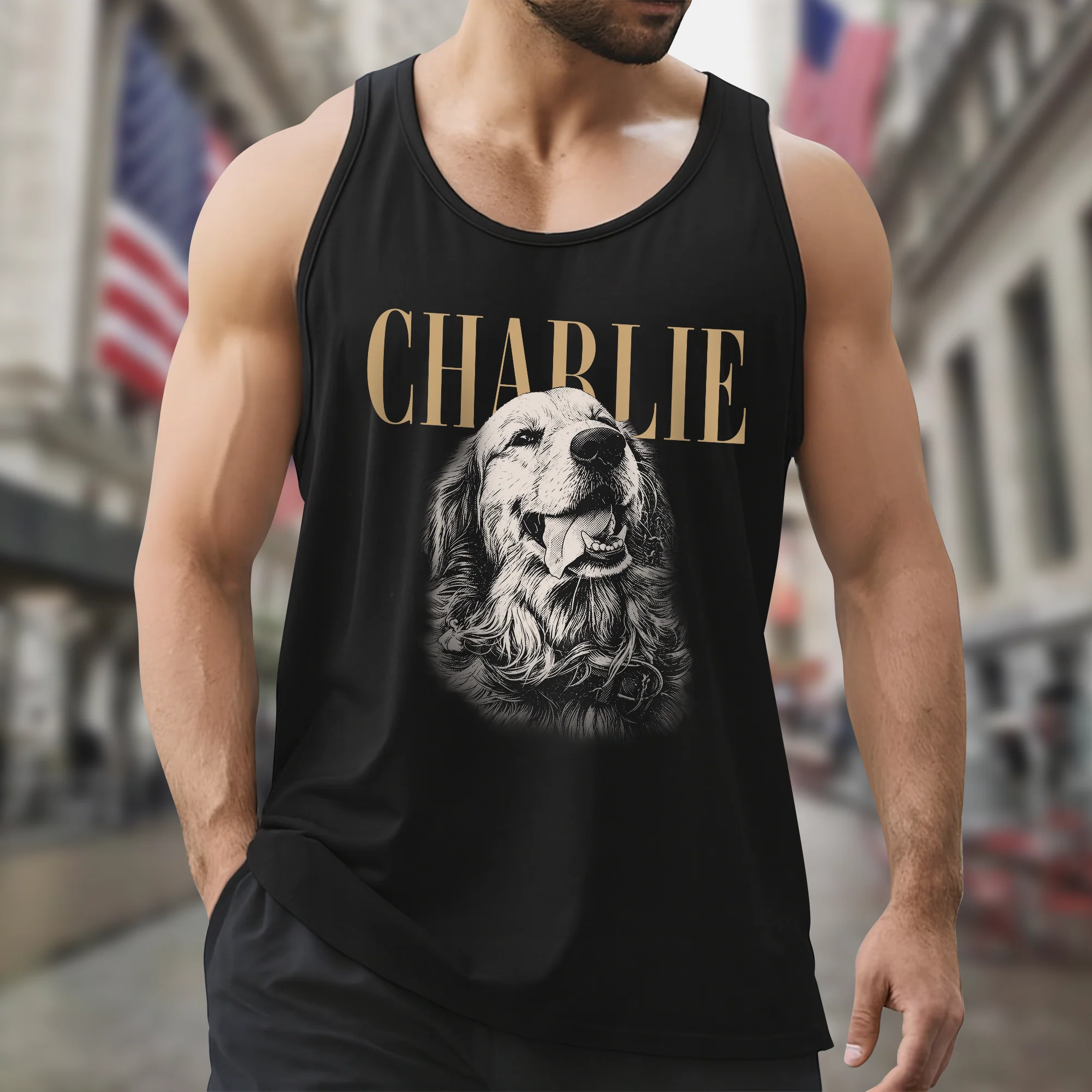 Custom Pet Photo Shirt Vintage Style Tank Top HA75 921798 - Image 5