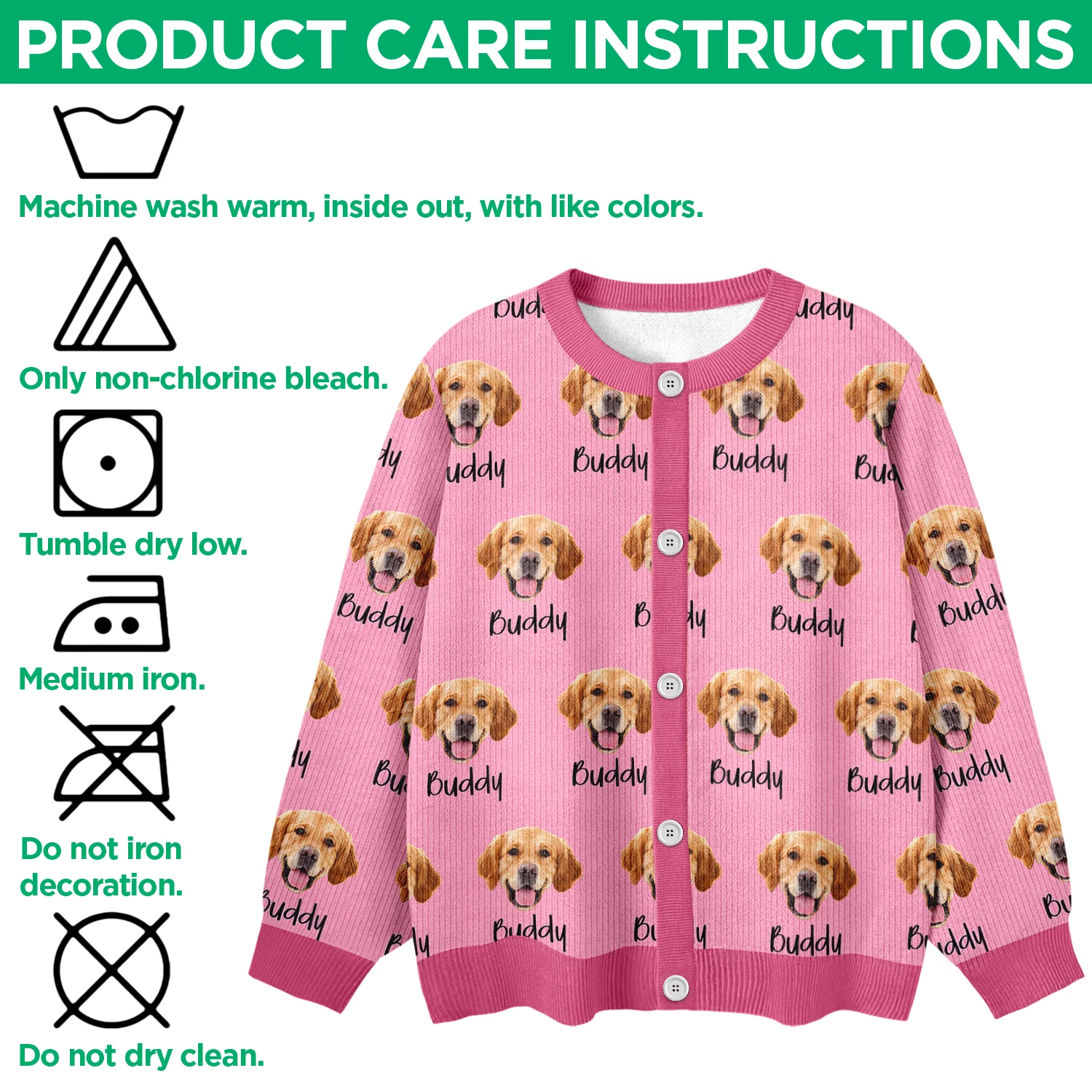 Custom Pet Portrait Photo Ugly Cardigan - Personalized Dog/Cat/Person Photo & Name Gif For Christmas CH07 899808 - Image 6