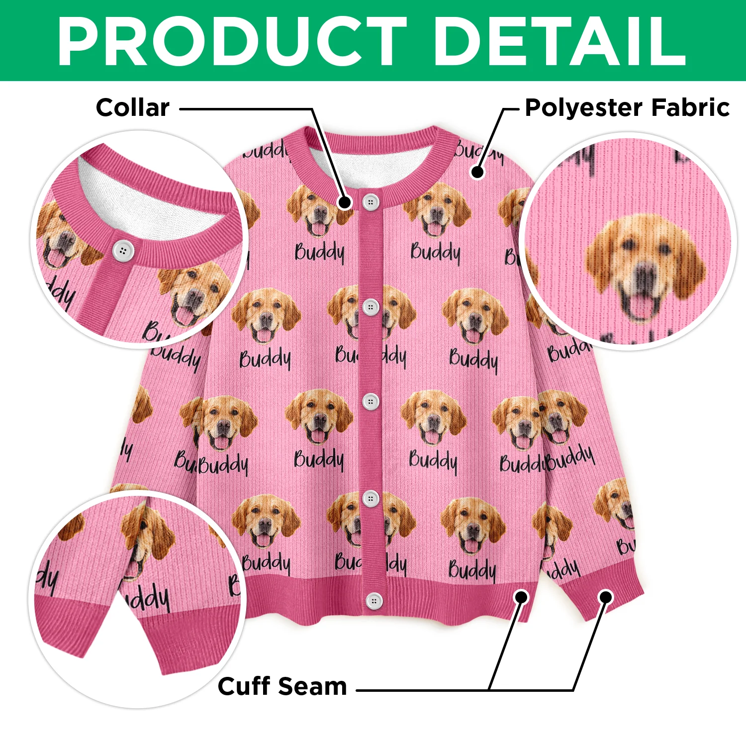 Custom Pet Portrait Photo Ugly Cardigan - Personalized Dog/Cat/Person Photo & Name Gif For Christmas CH07 899808 - Image 7
