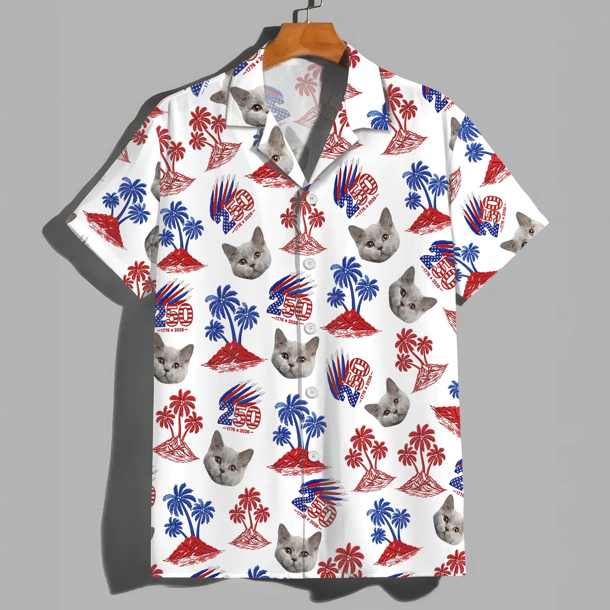 Custom Photo 1776–2026 250 Years America Anniversary Hawaii Shirt LM32 668909 - Image 7