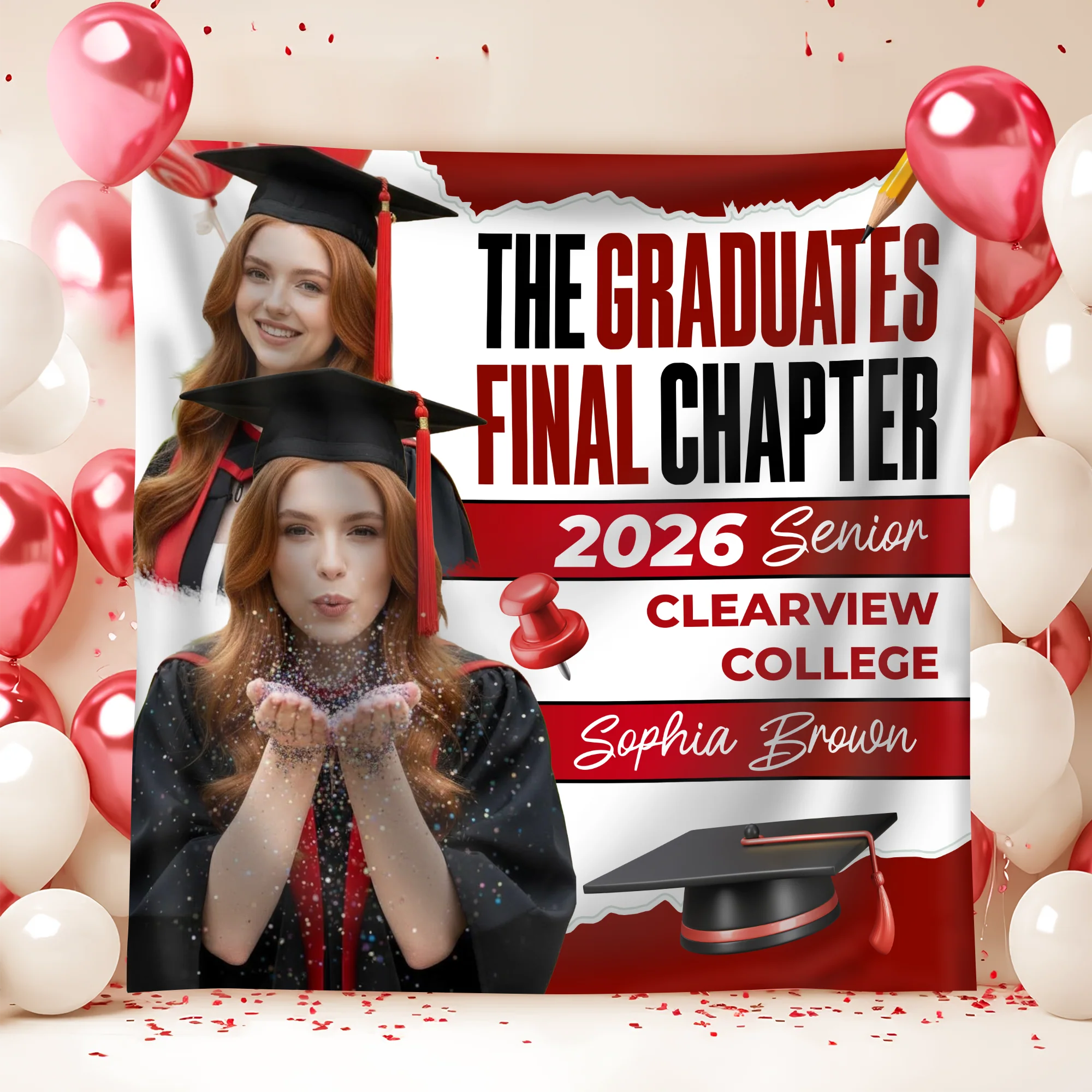 Custom Photo 2026 Senior Graduation Party Backdrop LM32 899493 - Image 2