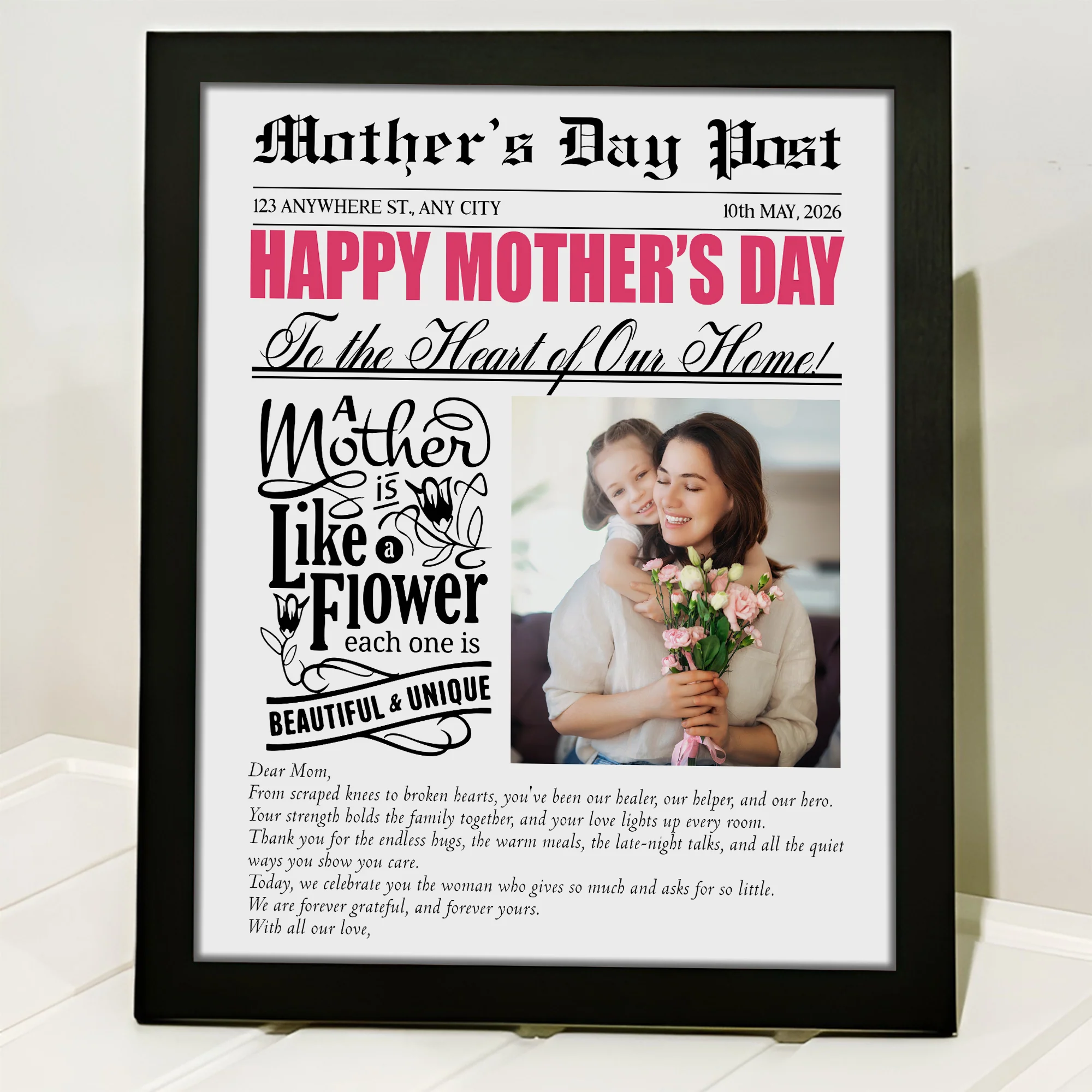 Custom Photo A Mother Is Like a Flower Picture Frame Mother's Day Gift HA75 920684 - Image 2