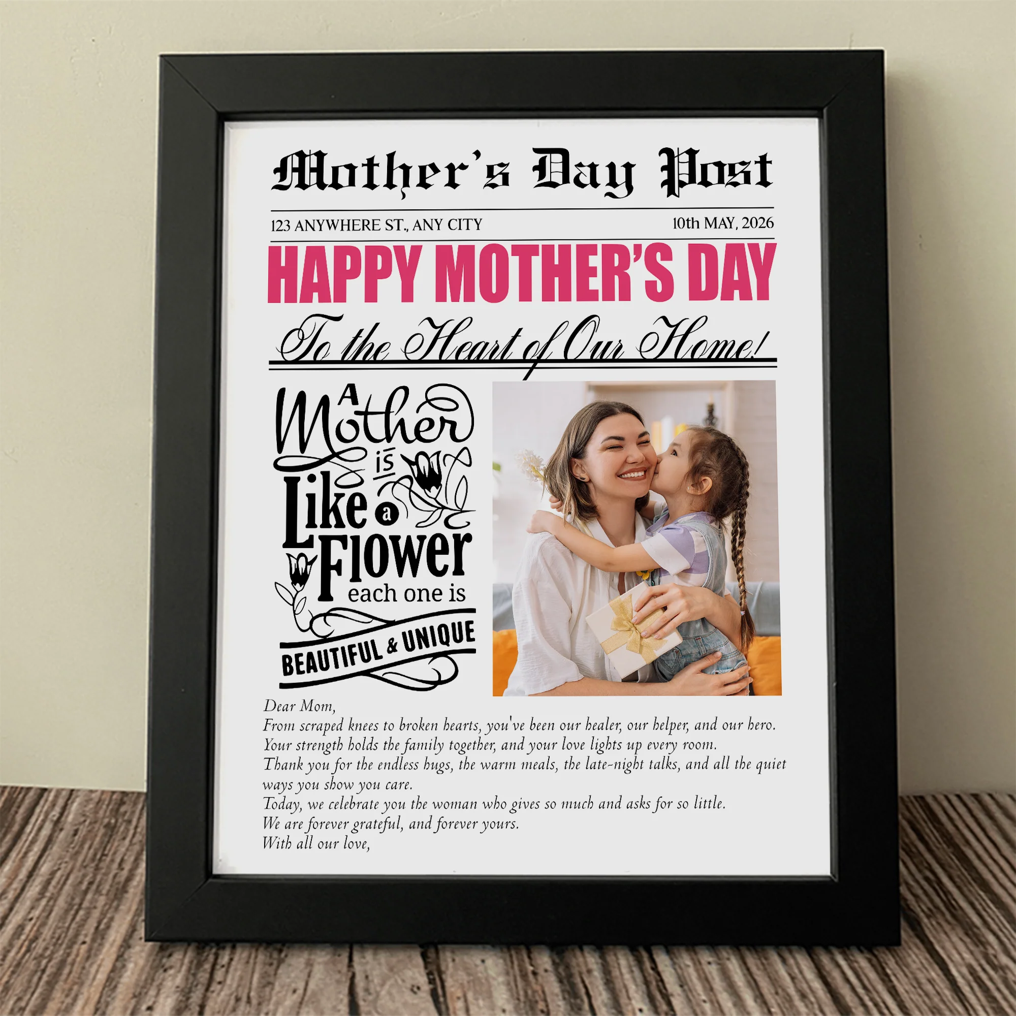 Custom Photo A Mother Is Like a Flower Picture Frame Mother's Day Gift HA75 920684 - Image 4