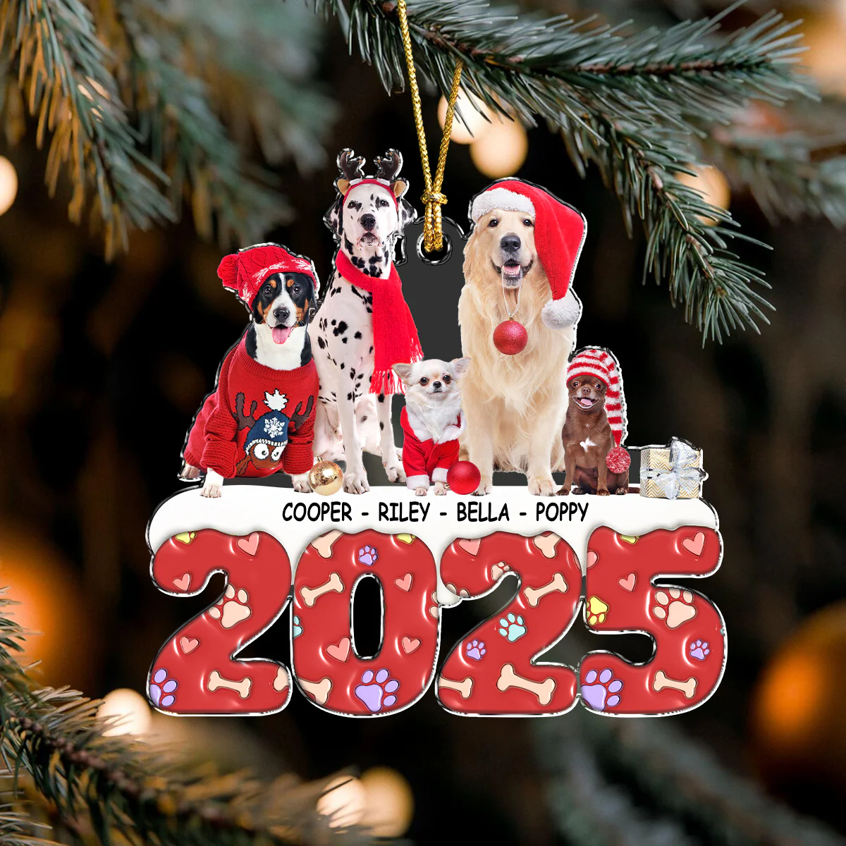 Custom Photo Acrylic Ornament Christmas Gifts For Dog Cat Lovers HA75 898200 - Image 8