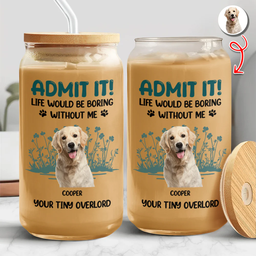 Custom Photo Admit It - Personalized Glass Can With Lid HO82 894670 - Image 3