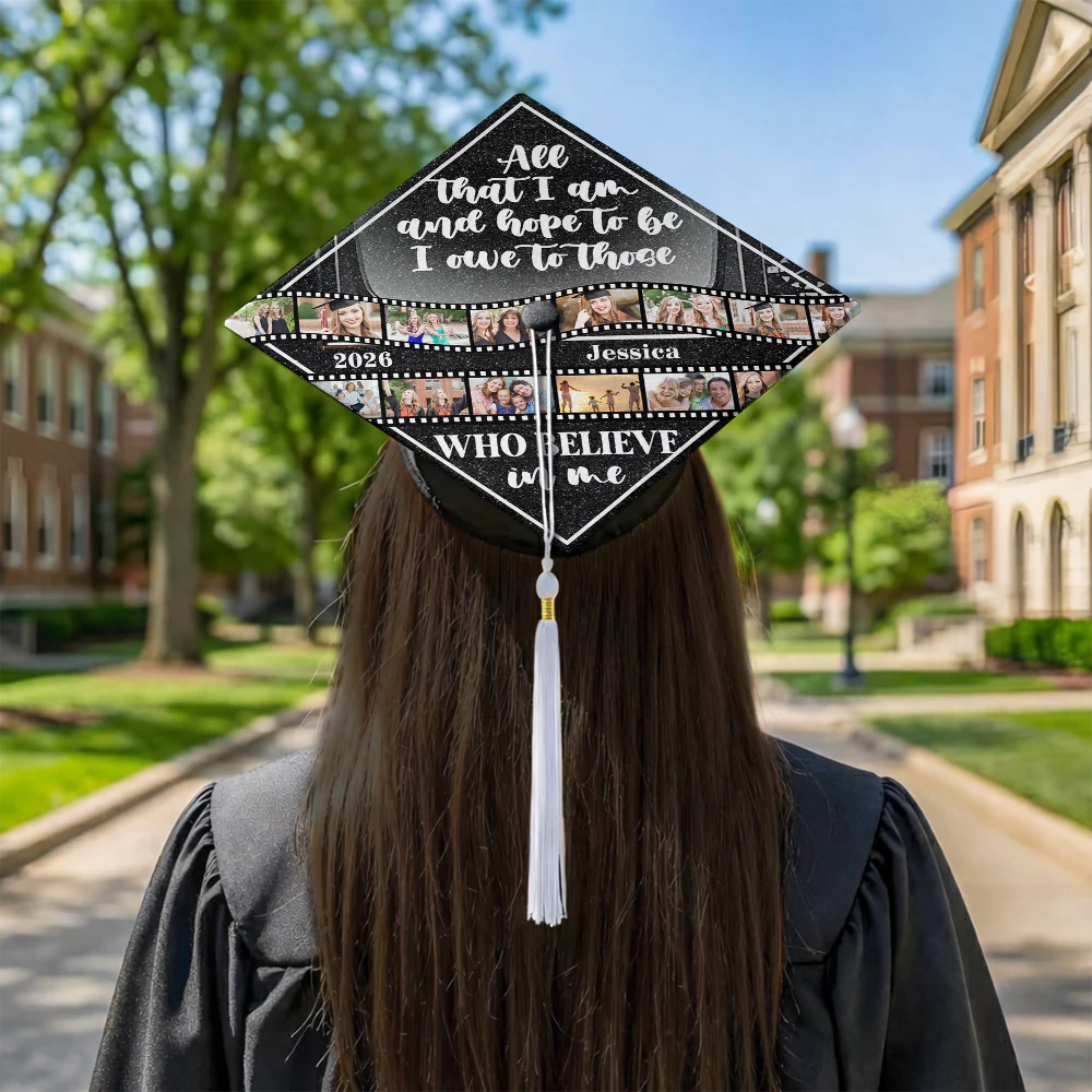 Custom Photo All that I Am And Hope To Be Personalized Graduation Cap Topper HA75 920812 - Image 7