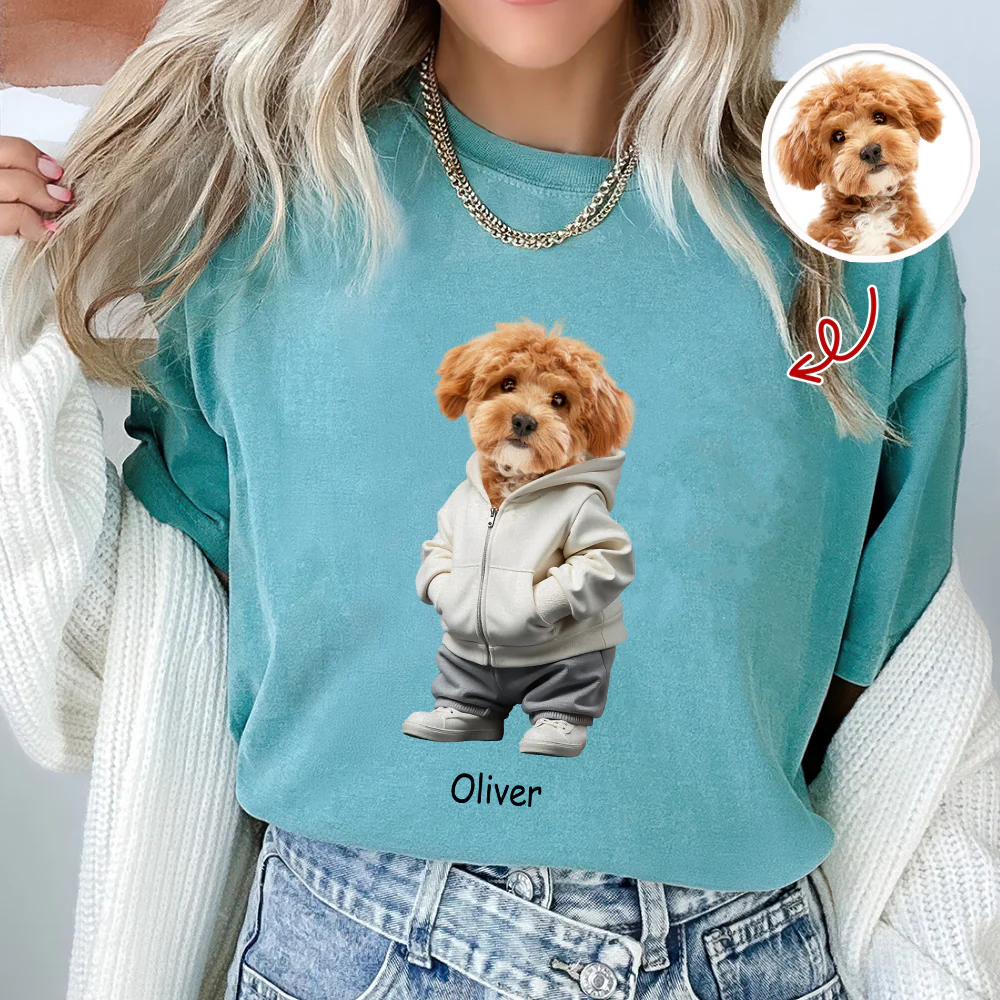 Custom Photo And Name Dog Cat Comfort Shirt HA75 897628 - Image 5