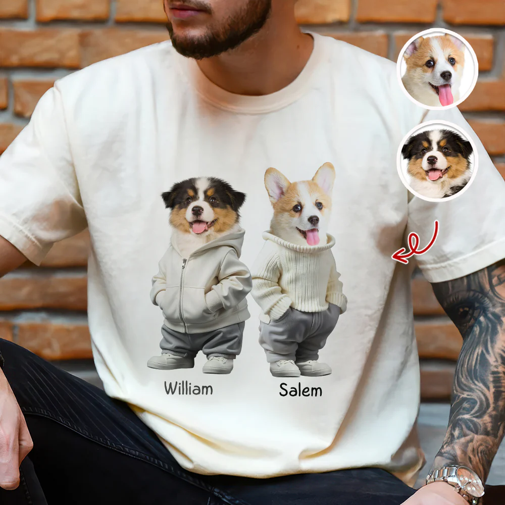 Custom Photo And Name Dog Cat Comfort Shirt HA75 897628 - Image 6