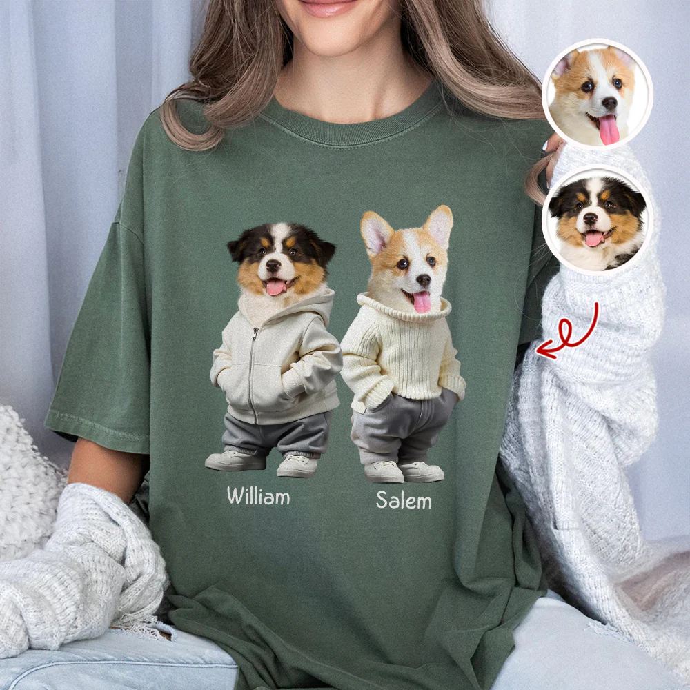 Custom Photo And Name Dog Cat Comfort Shirt HA75 897628 - Image 8