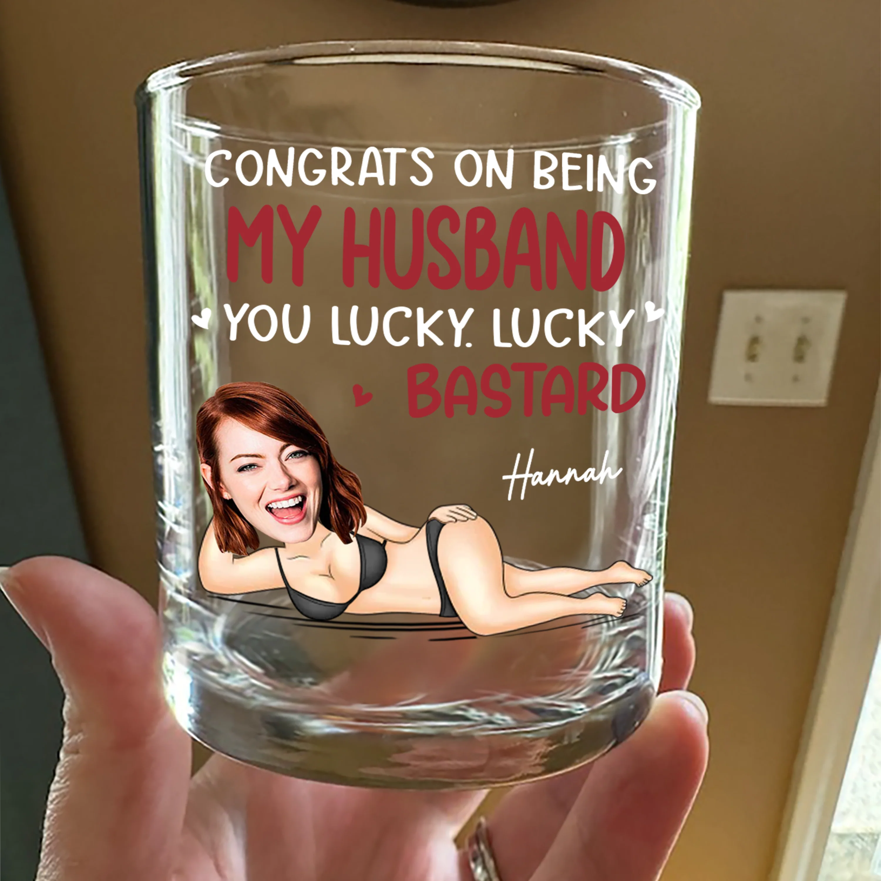 Custom Photo Anniversary Wedding Personalized Whiskey Glass Gifts For Husband And Wife, Him And Her LM32 897633 - Image 4