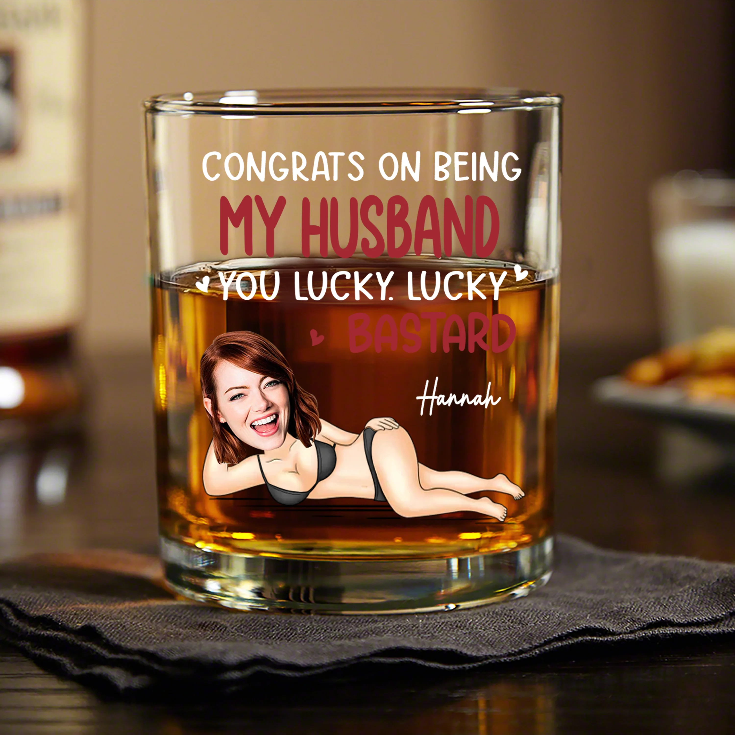 Custom Photo Anniversary Wedding Personalized Whiskey Glass Gifts For Husband And Wife, Him And Her LM32 897633 - Image 8