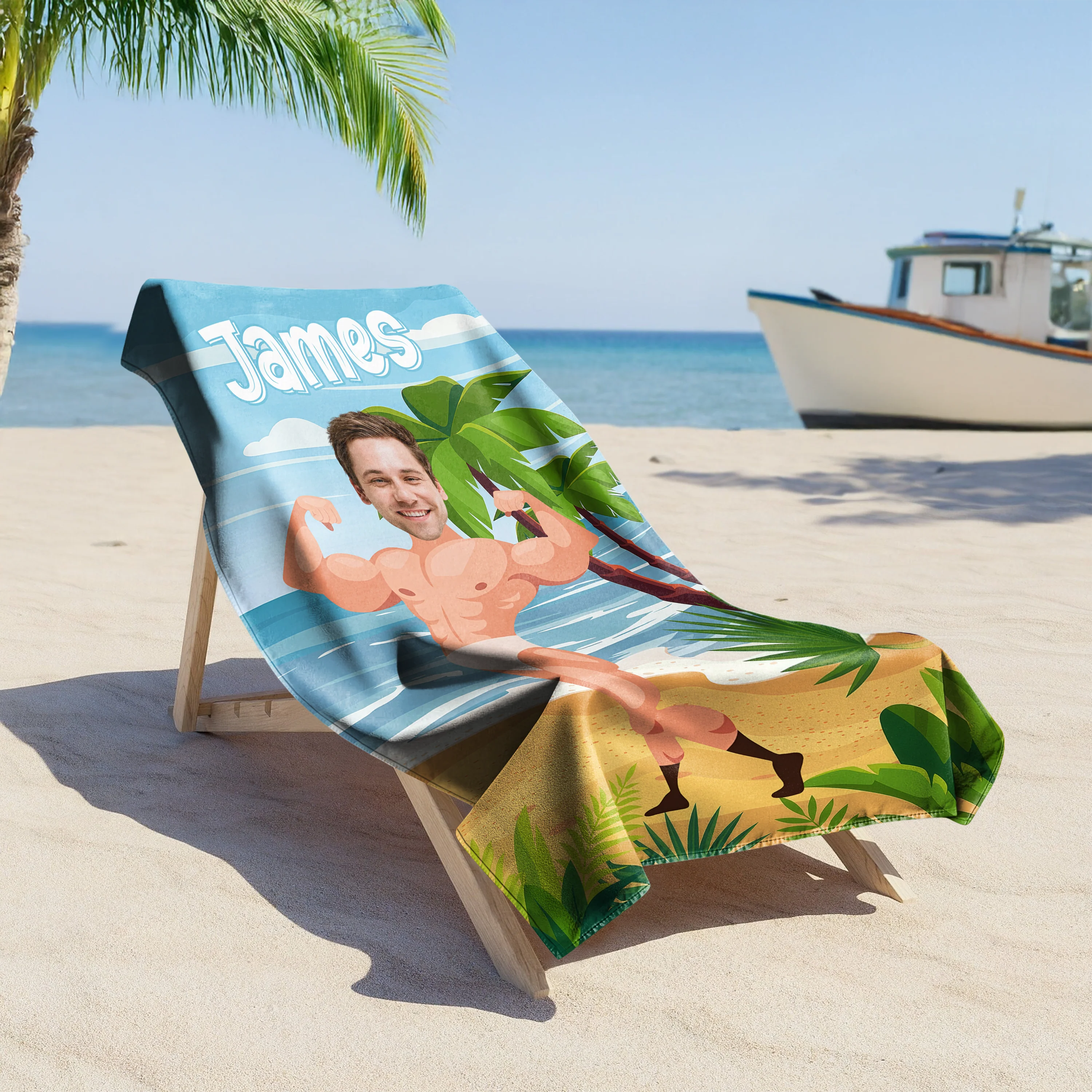 Custom Photo Beach Towel Funny Gift For Family LM32 899673 - Image 6