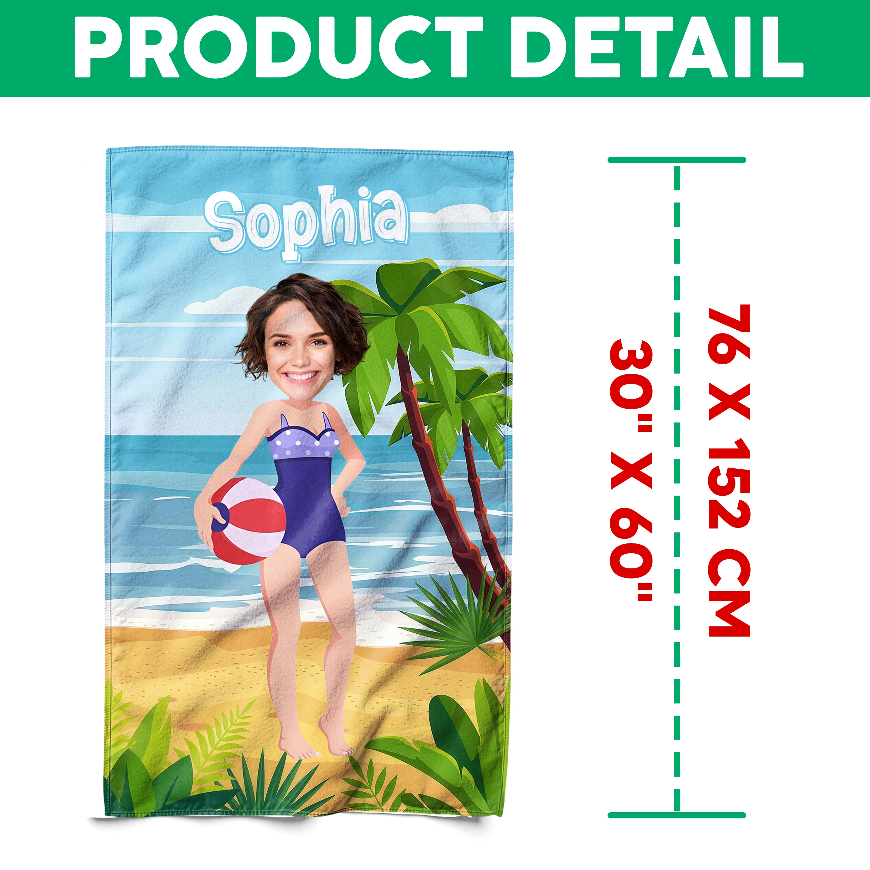 Custom Photo Beach Towel Funny Gift For Family LM32 899673 - Image 7