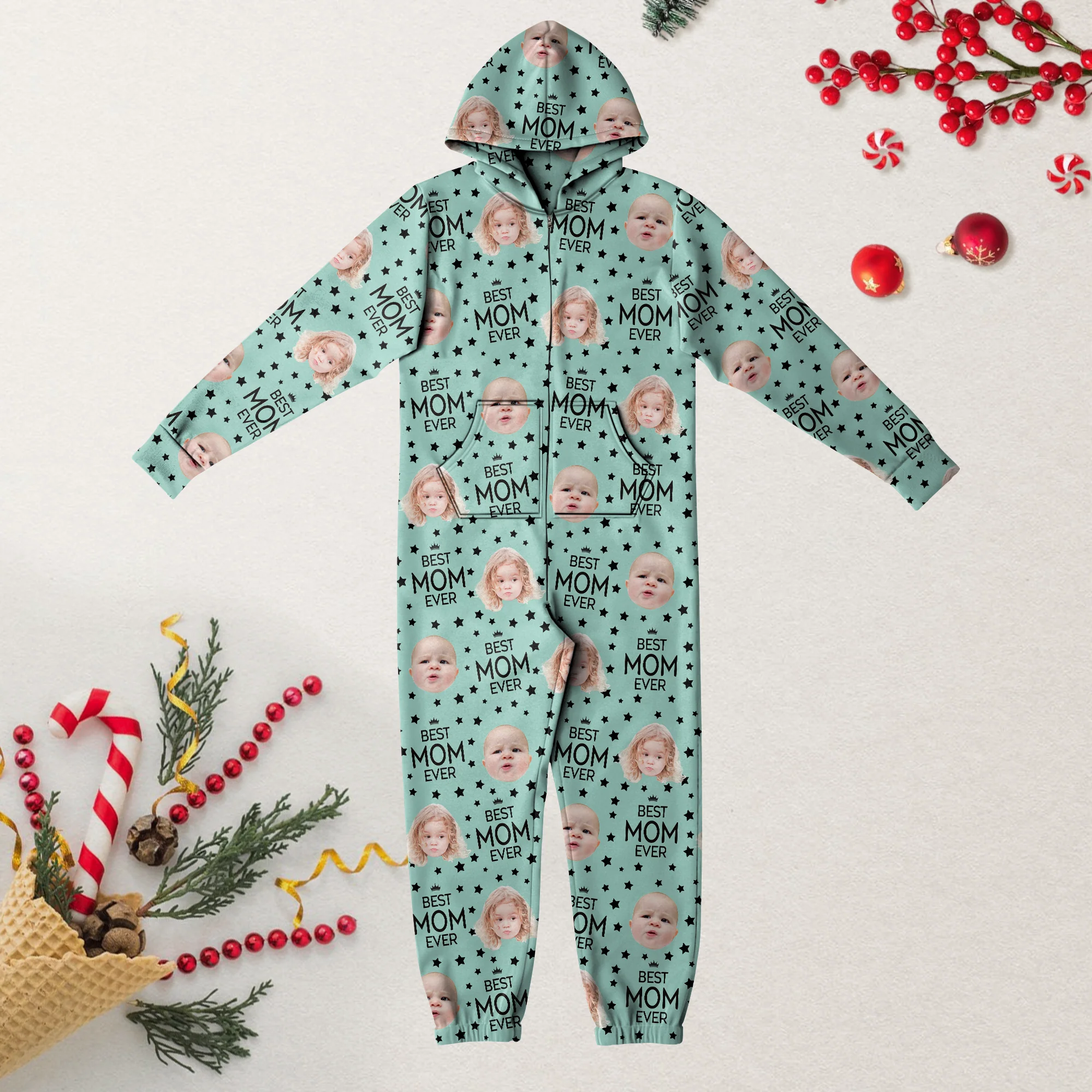Custom Photo Best Dad Ever Onesie Pajamas HO82 894324 - Image 6