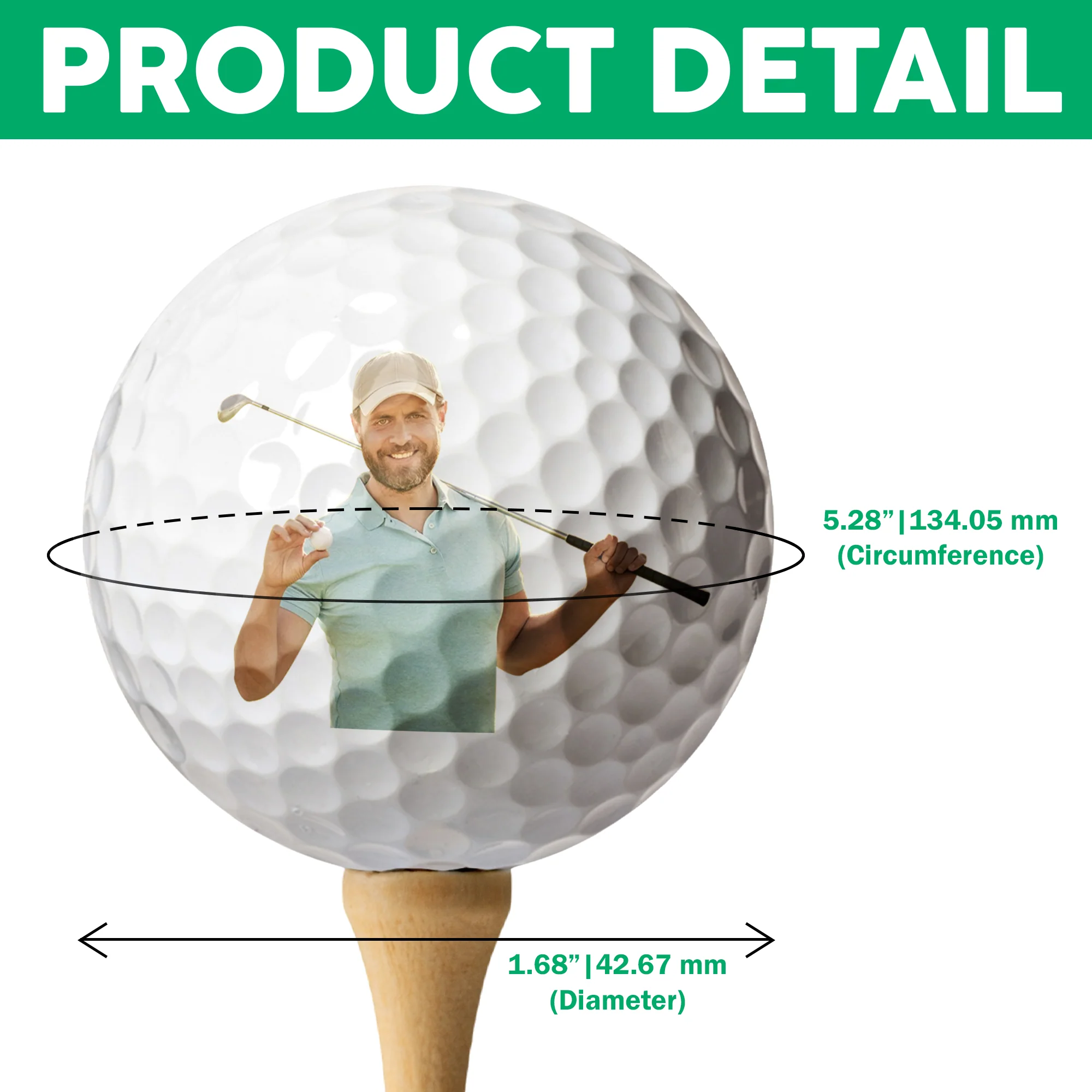 Custom Photo Best Dad Mom Ever Golf Ball LM32 897587 - Image 6