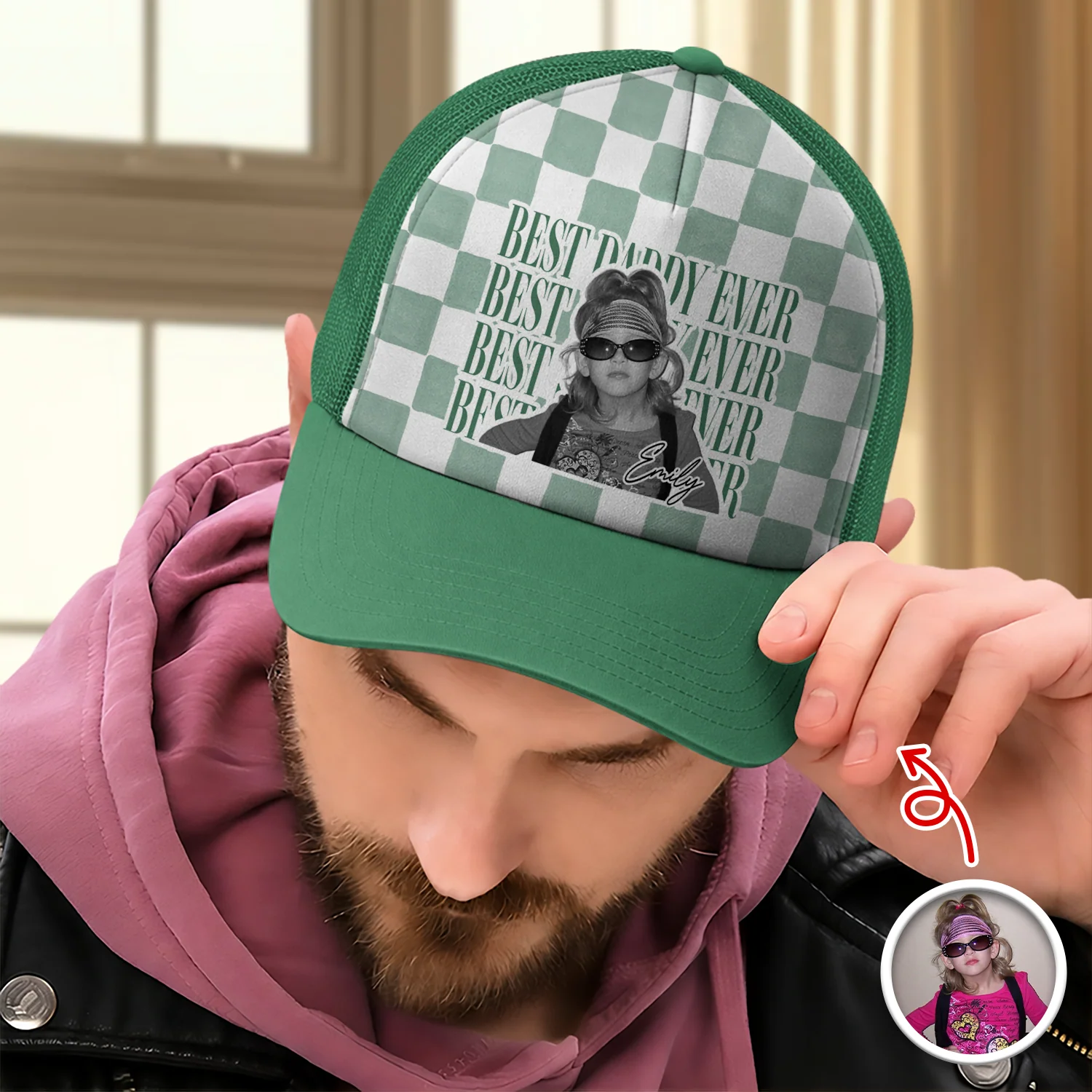 Custom Photo Best Dad, Mom Ever Patch Hat Gift For Parent LM32 669075 - Image 3
