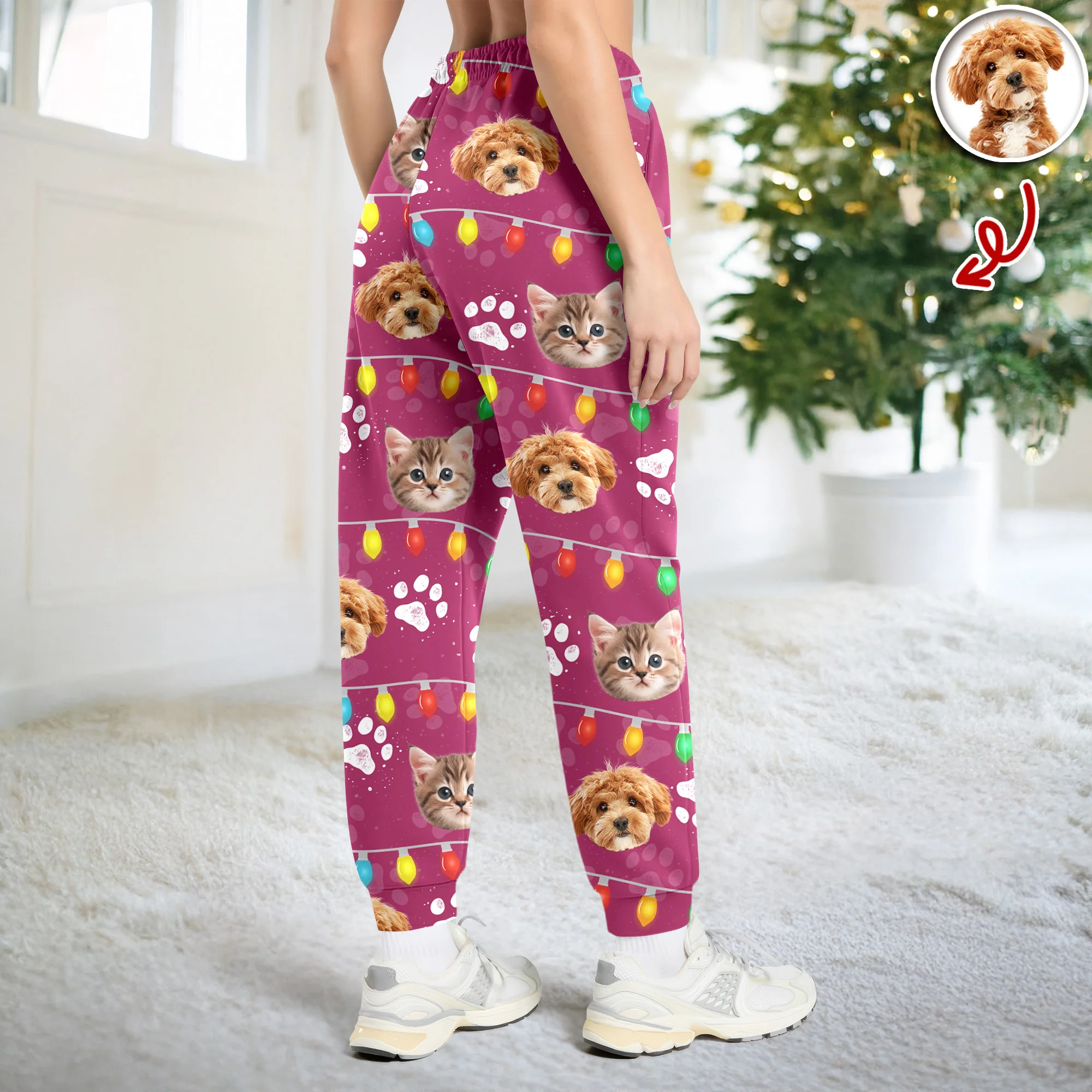 Custom Photo Best Dog Cat Dad/Mom Ever Sweatpants CH07 899138 - Image 10
