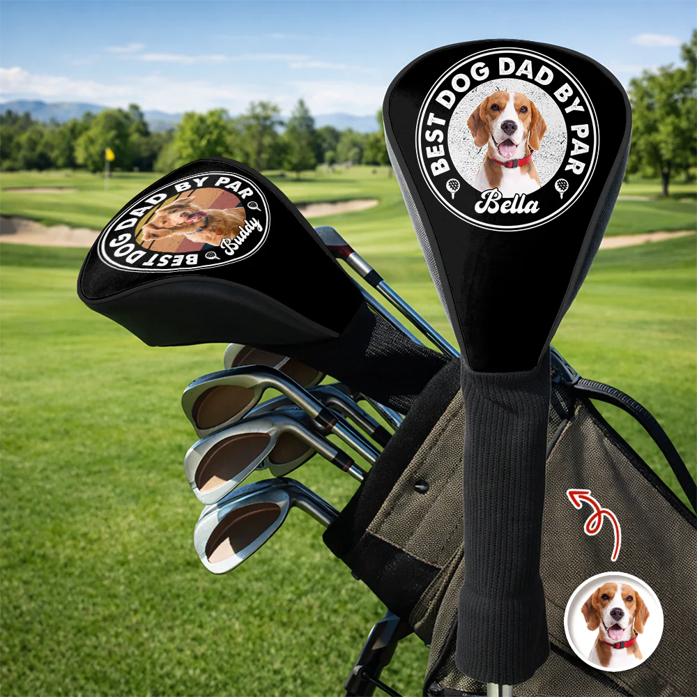Custom Photo Best Dog Dad By Par Golf Head Cover CH07 911274 - Image 3