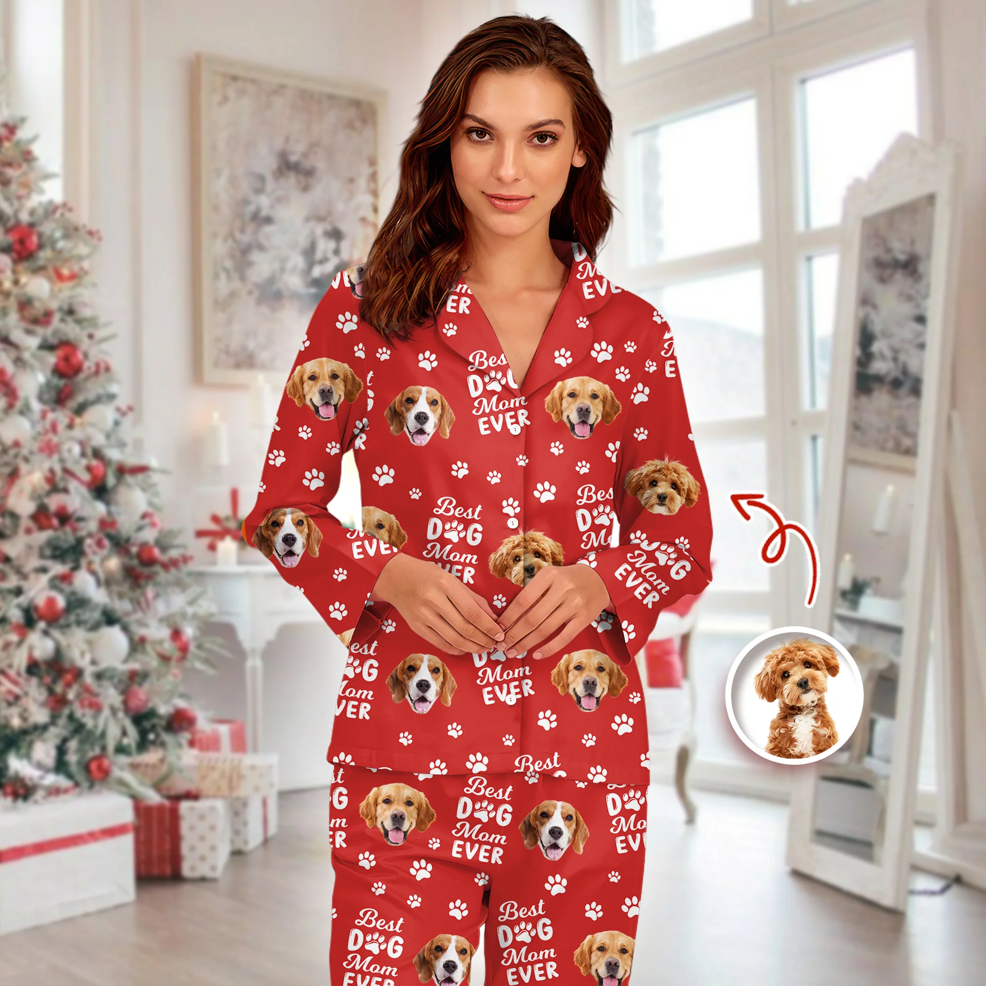 Custom Photo Best Dog Dad Dog Mom Paw Paw - Personalized Pajamas Gift For Pet Lovers HO82 894378 - Image 2