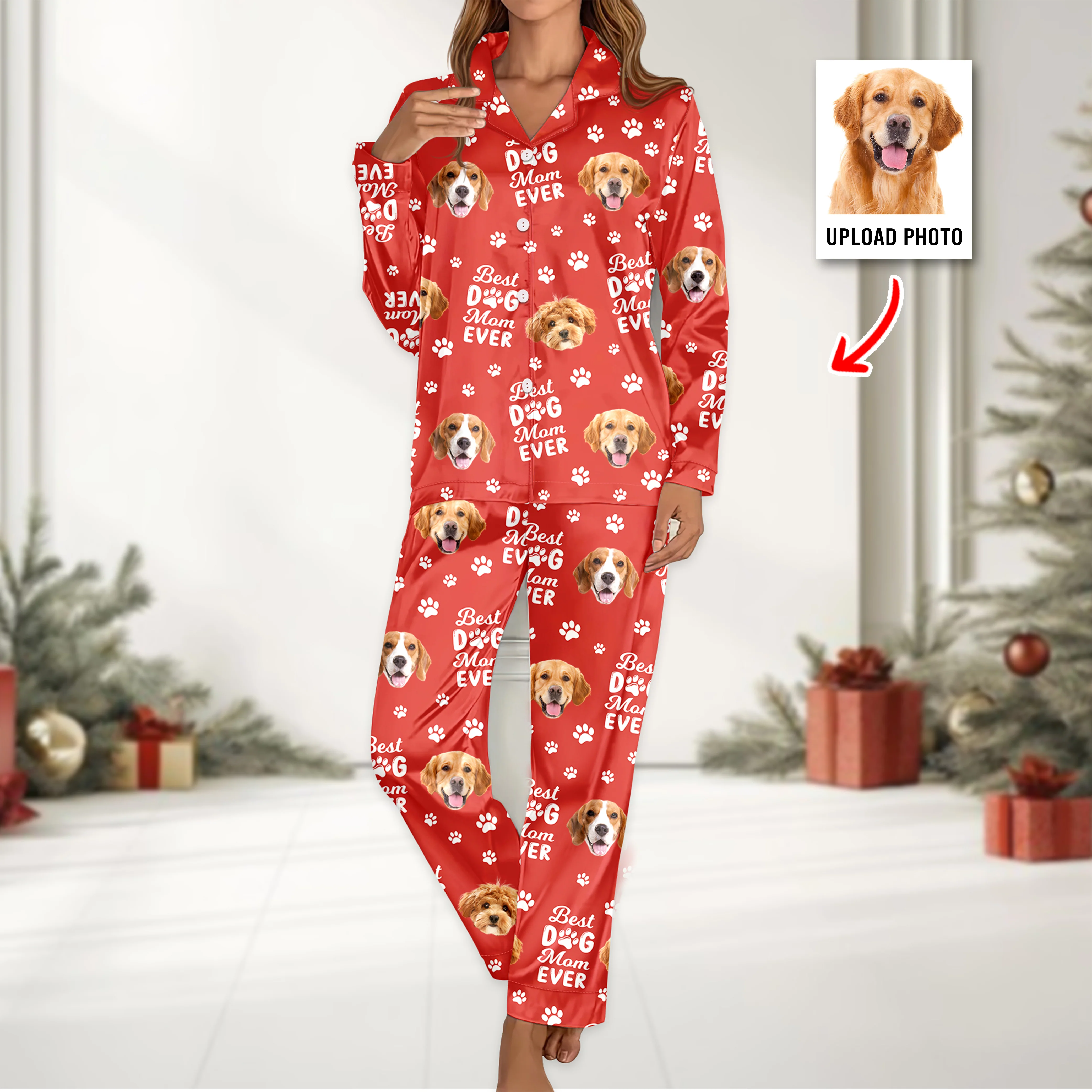 Custom Photo Best Dog Dad Dog Mom Paw Paw - Personalized Pajamas Gift For Pet Lovers HO82 894378 - Image 5