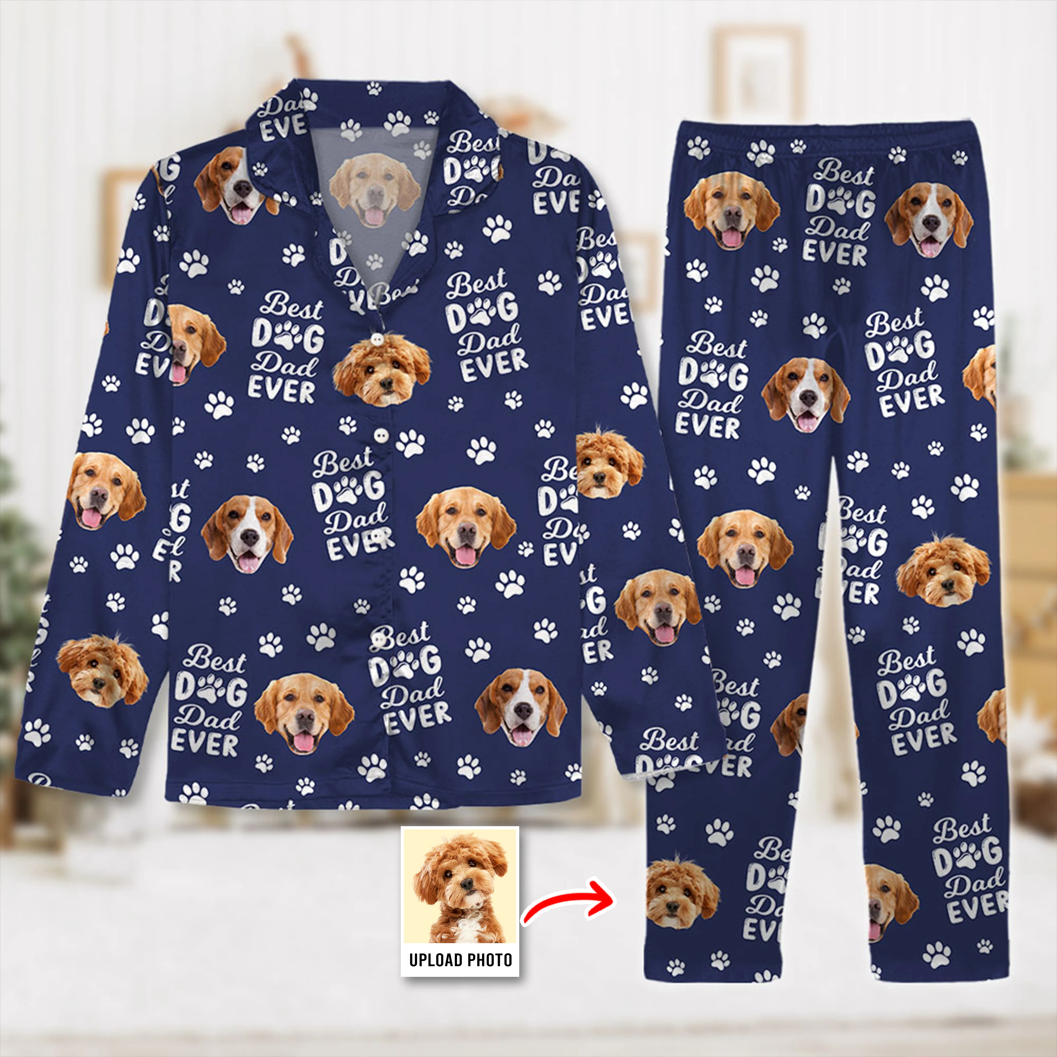 Custom Photo Best Dog Dad Dog Mom Paw Paw - Personalized Pajamas Gift For Pet Lovers HO82 894378 - Image 6