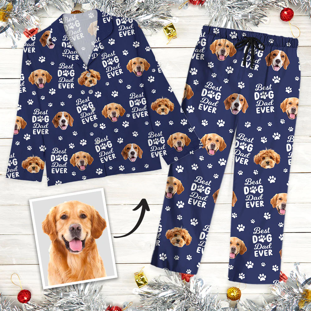 Custom Photo Best Dog Dad Dog Mom Paw Paw - Personalized Pajamas Gift For Pet Lovers HO82 894378 - Image 9