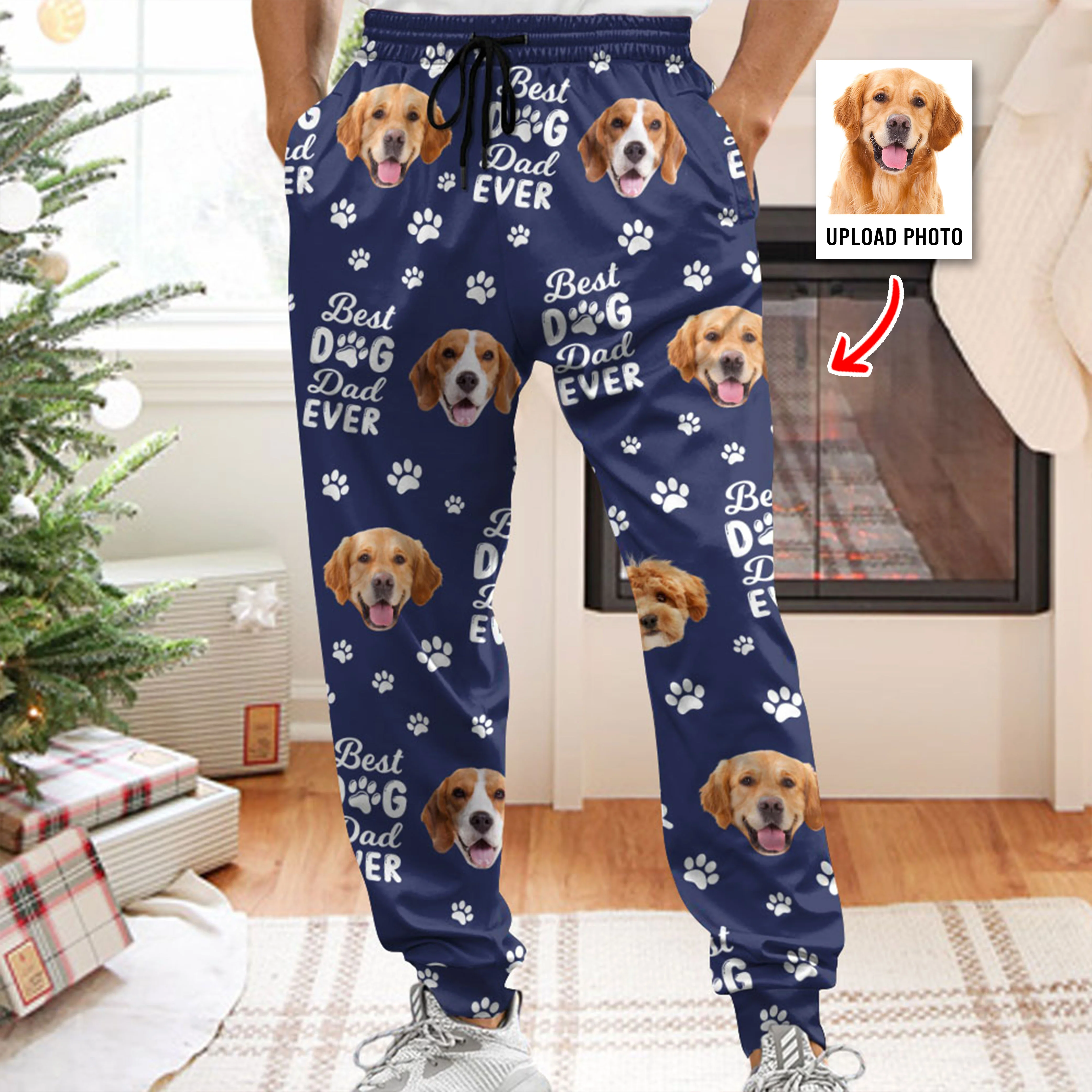 Custom Photo Best Dog Dad Dog Mom Paw Paw - Personalized Sweatpants Gift For Pet Lovers HO82 894380 - Image 3