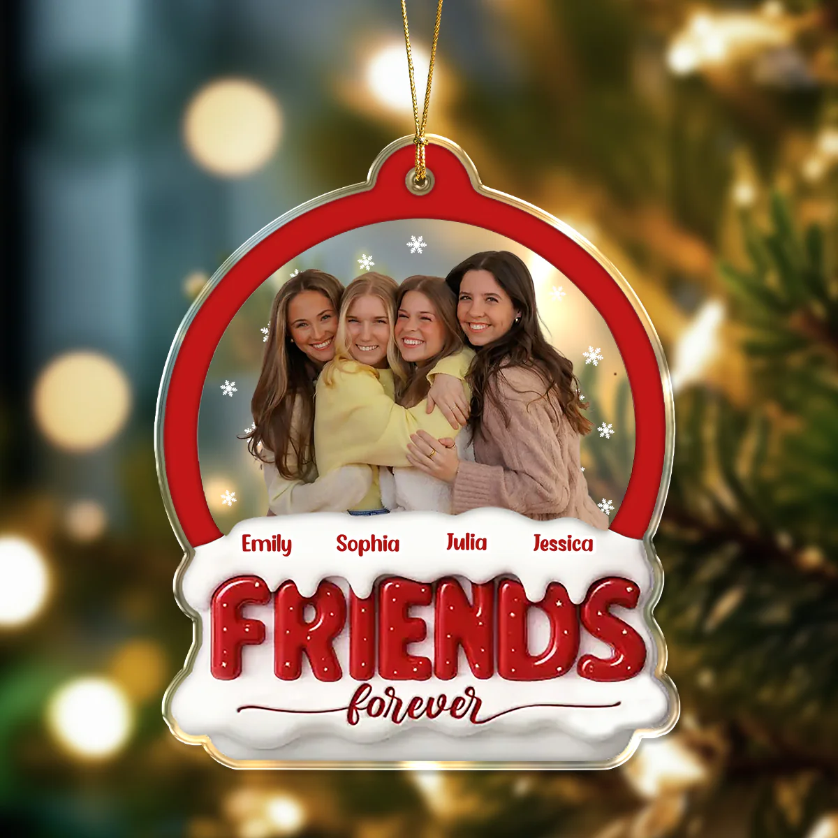Custom Photo Best Friend Christmas Birthday Acrylic Ornament Gifts For Women, Besties, Sisters, BFF LM32 895945 - Image 2