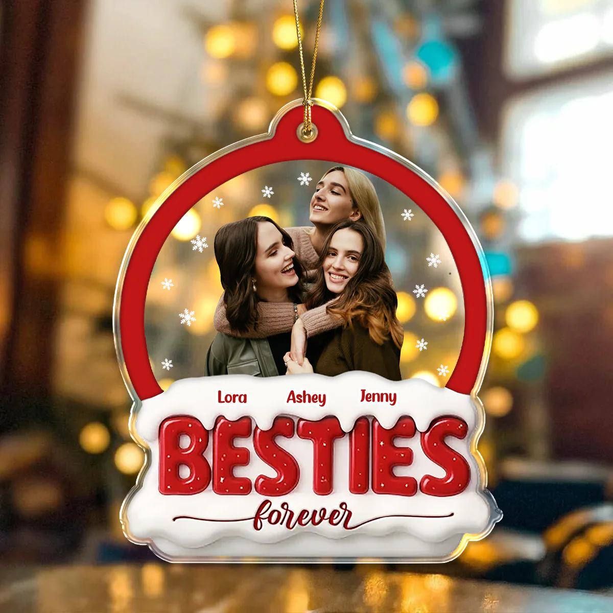 Custom Photo Best Friend Christmas Birthday Acrylic Ornament Gifts For Women, Besties, Sisters, BFF LM32 895945 - Image 3