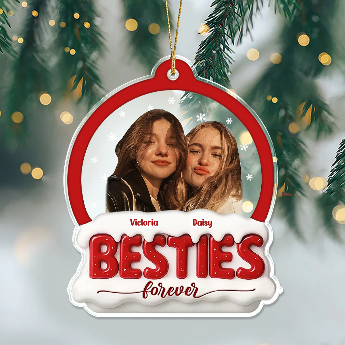 Custom Photo Best Friend Christmas Birthday Acrylic Ornament Gifts For Women, Besties, Sisters, BFF LM32 895945 - Image 4