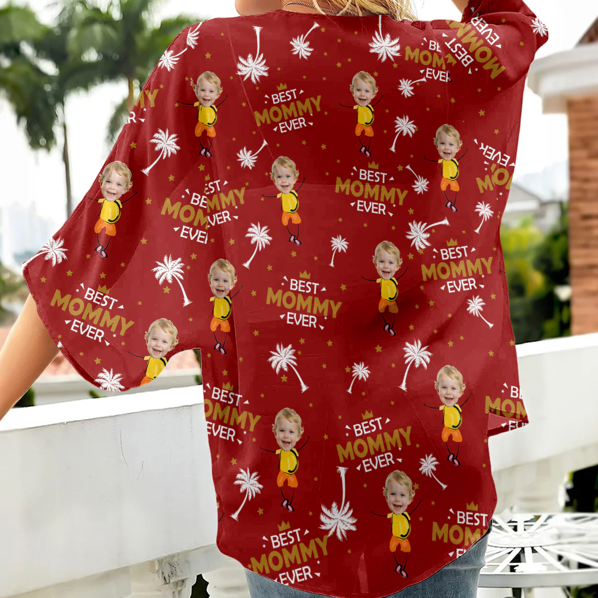 Custom Photo Best Mom Ever Coconut Palm Kimono TH10 894157 - Image 3