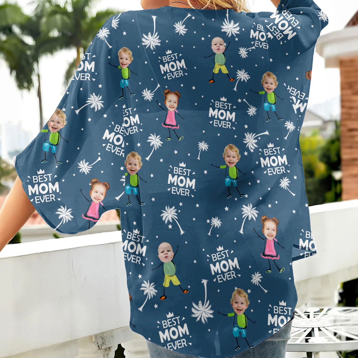 Custom Photo Best Mom Ever Coconut Palm Kimono TH10 894157 - Image 5