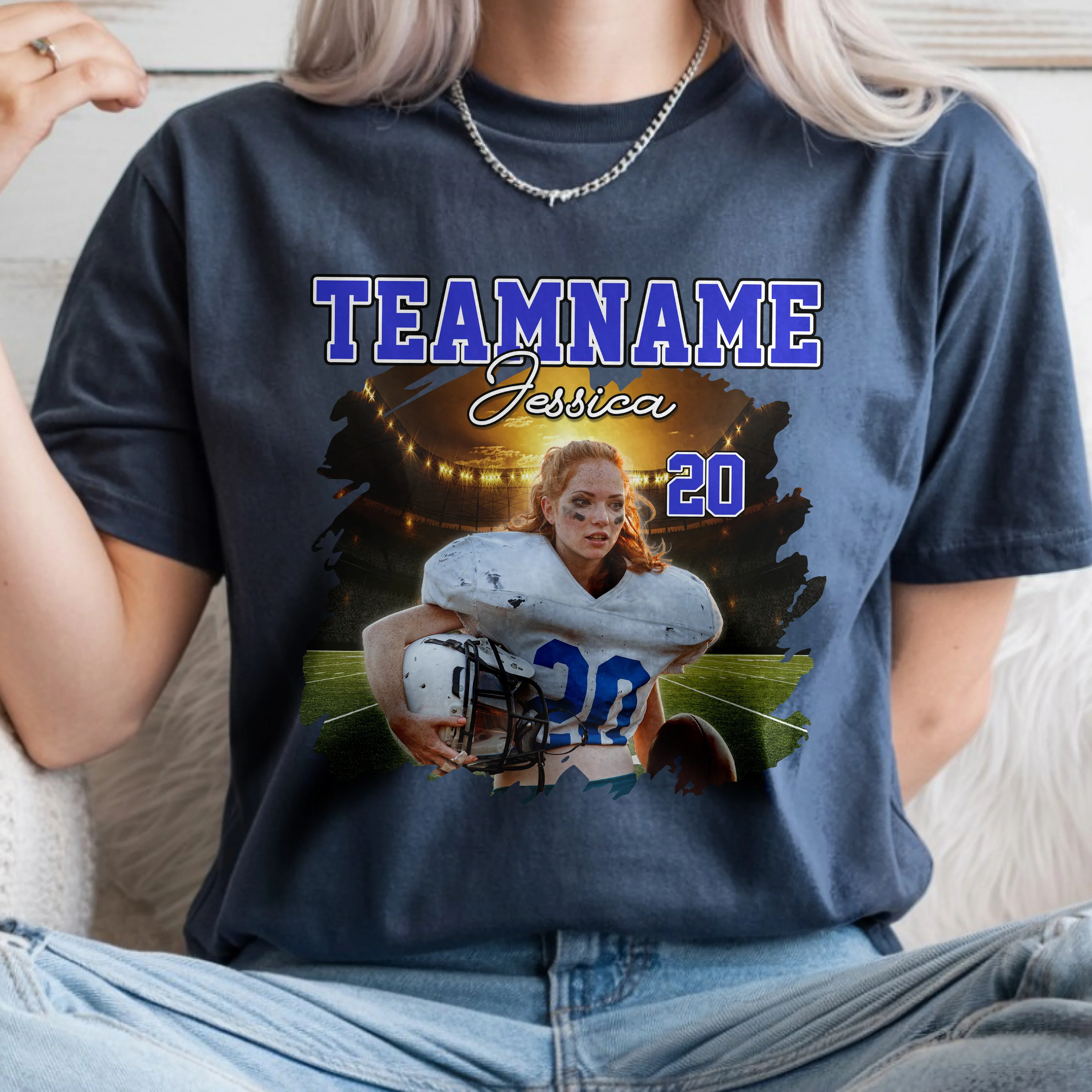 Custom Photo Bootleg Rap Tee Football Comfort Shirt CH07 899458 - Image 2