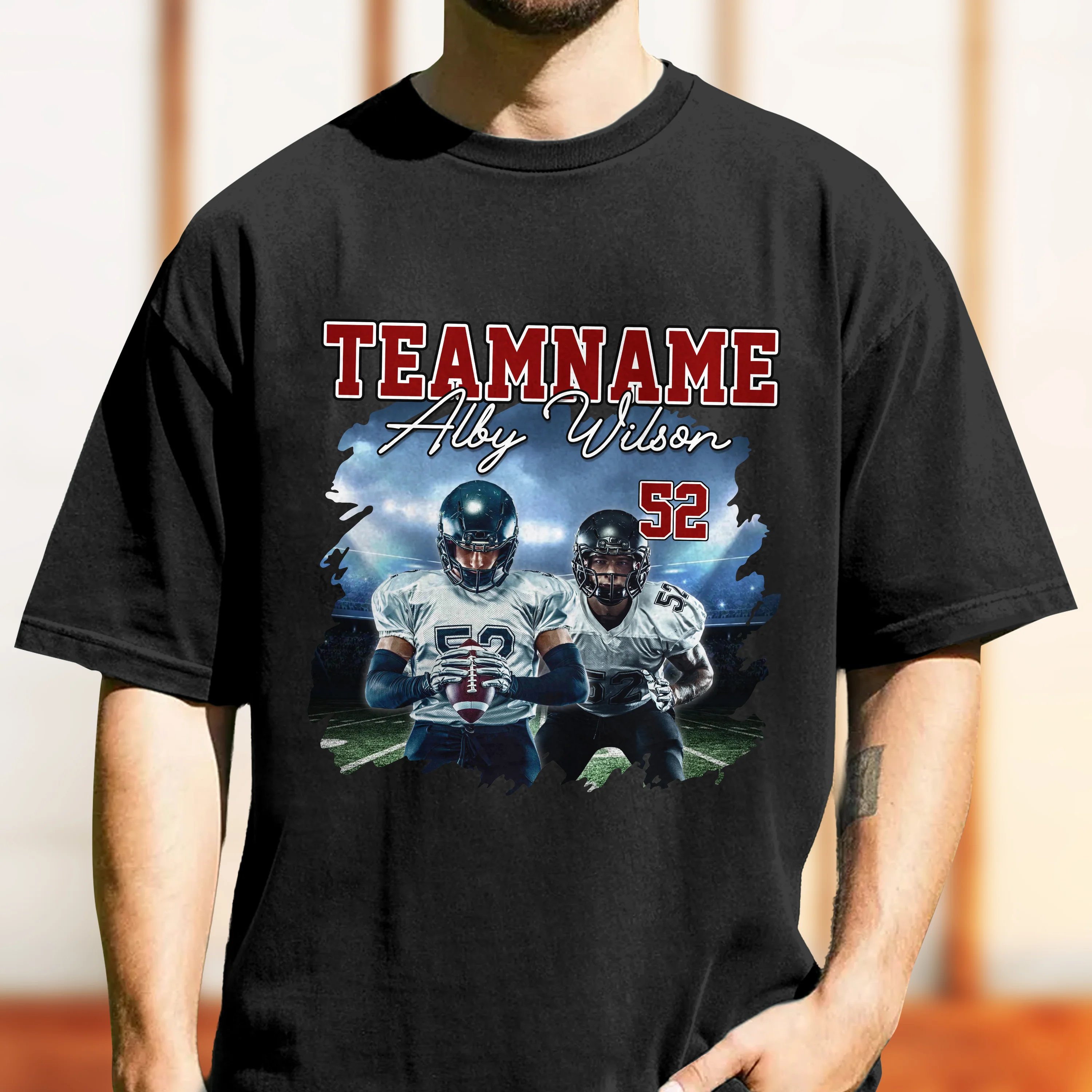 Custom Photo Bootleg Rap Tee Football Comfort Shirt CH07 899458 - Image 5