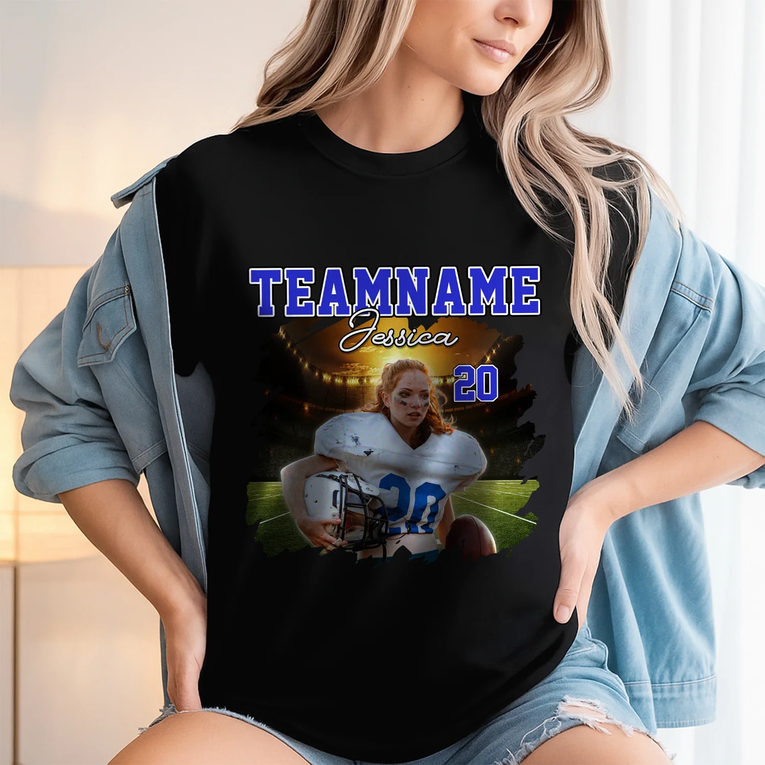 Custom Photo Bootleg Rap Tee Football Comfort Shirt CH07 899458 - Image 9