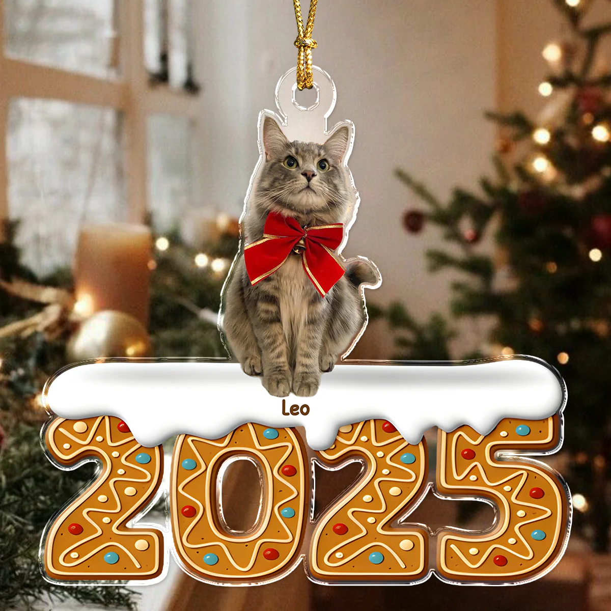 Custom Photo Cat Acrylic Ornament Christmas Gifts For Cat Lovers HA75 897856 - Image 5