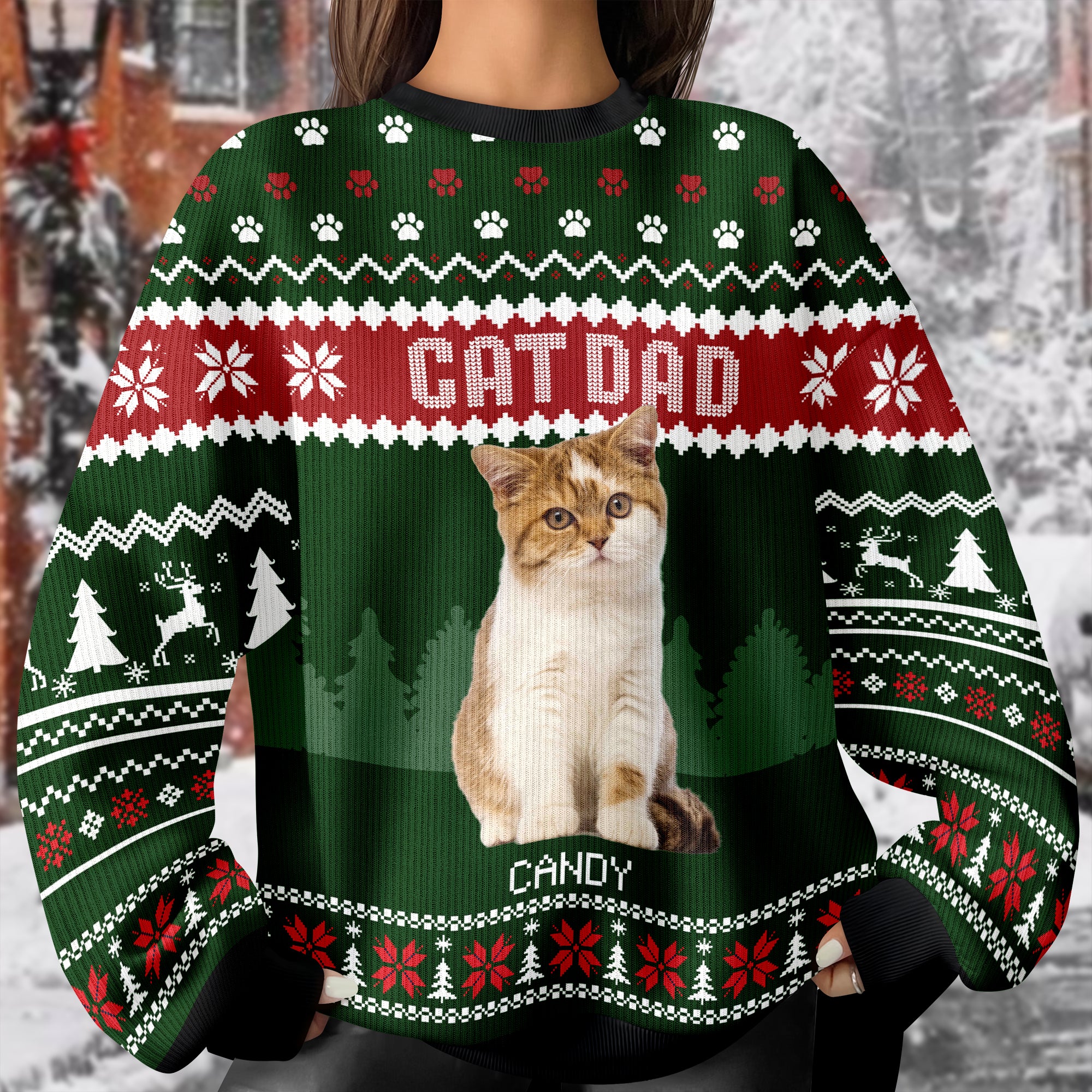 Custom Photo Cat Dad Cat Mom Ugly Sweater HA75 892896 - Image 18