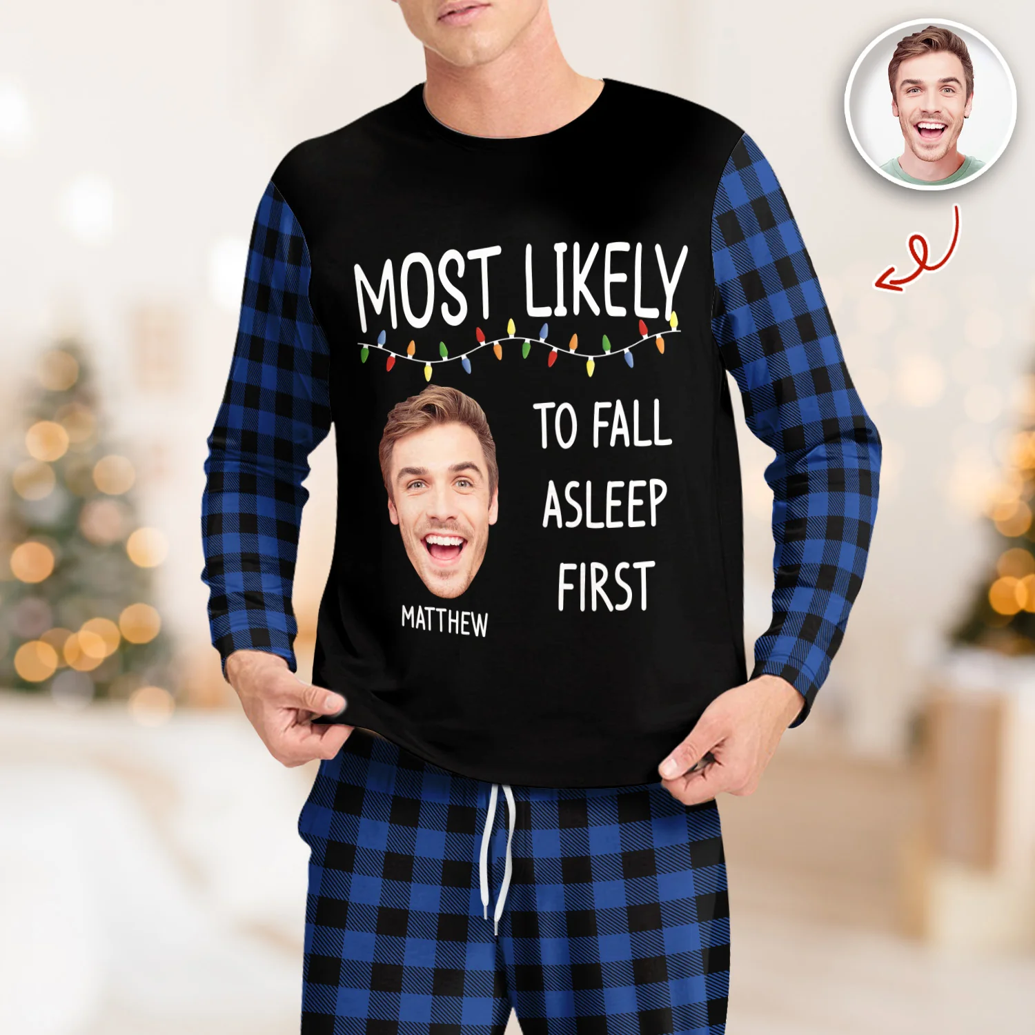 Custom Photo Christmas Family Matching Clothing Most Likely Sleepwear Gift For Family CH07 896244 - Image 2