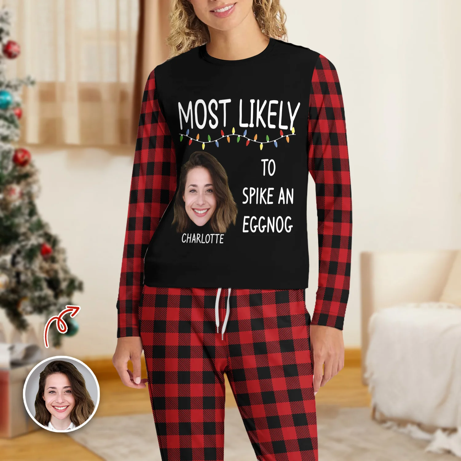 Custom Photo Christmas Family Matching Clothing Most Likely Sleepwear Gift For Family CH07 896244 - Image 3