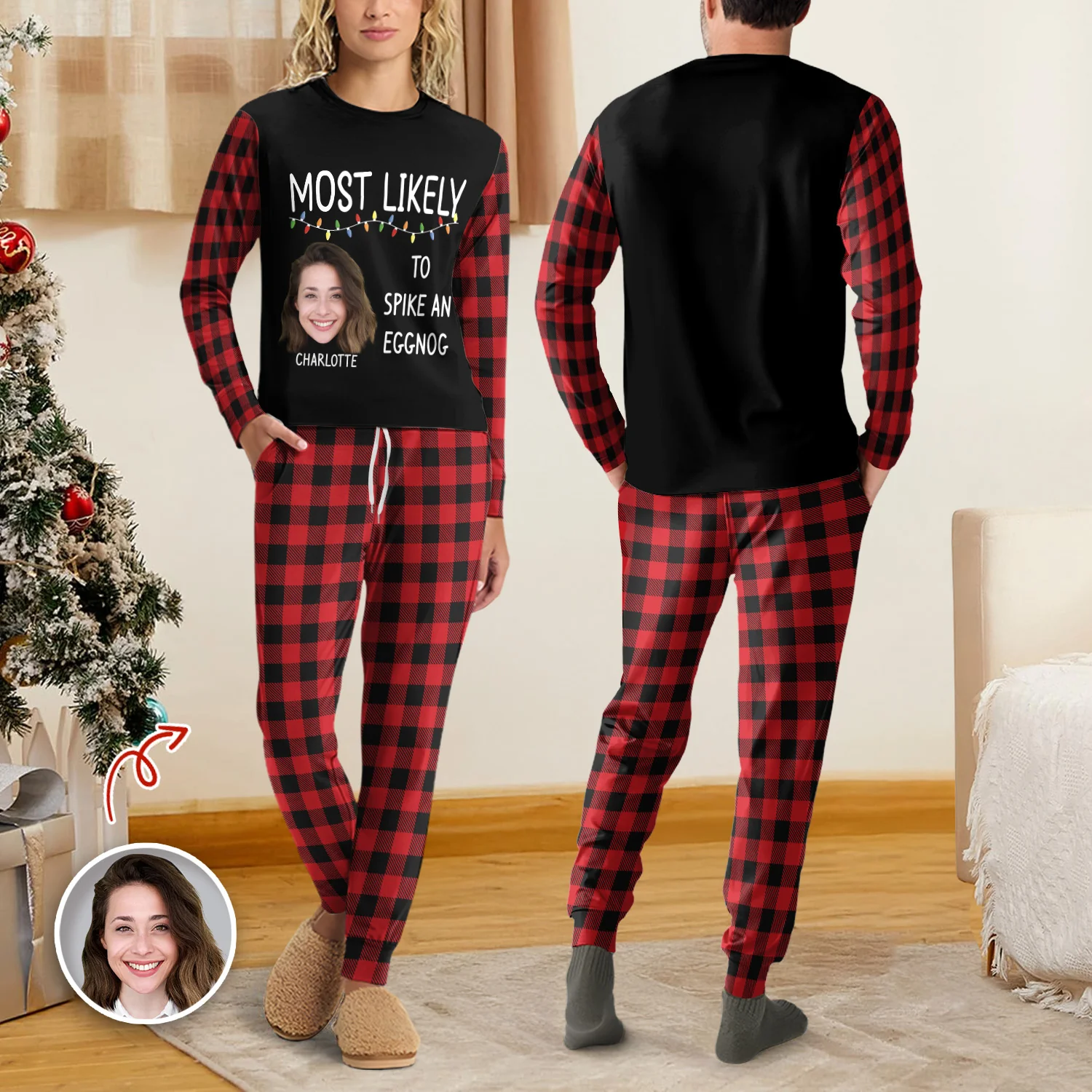 Custom Photo Christmas Family Matching Clothing Most Likely Sleepwear Gift For Family CH07 896244 - Image 4