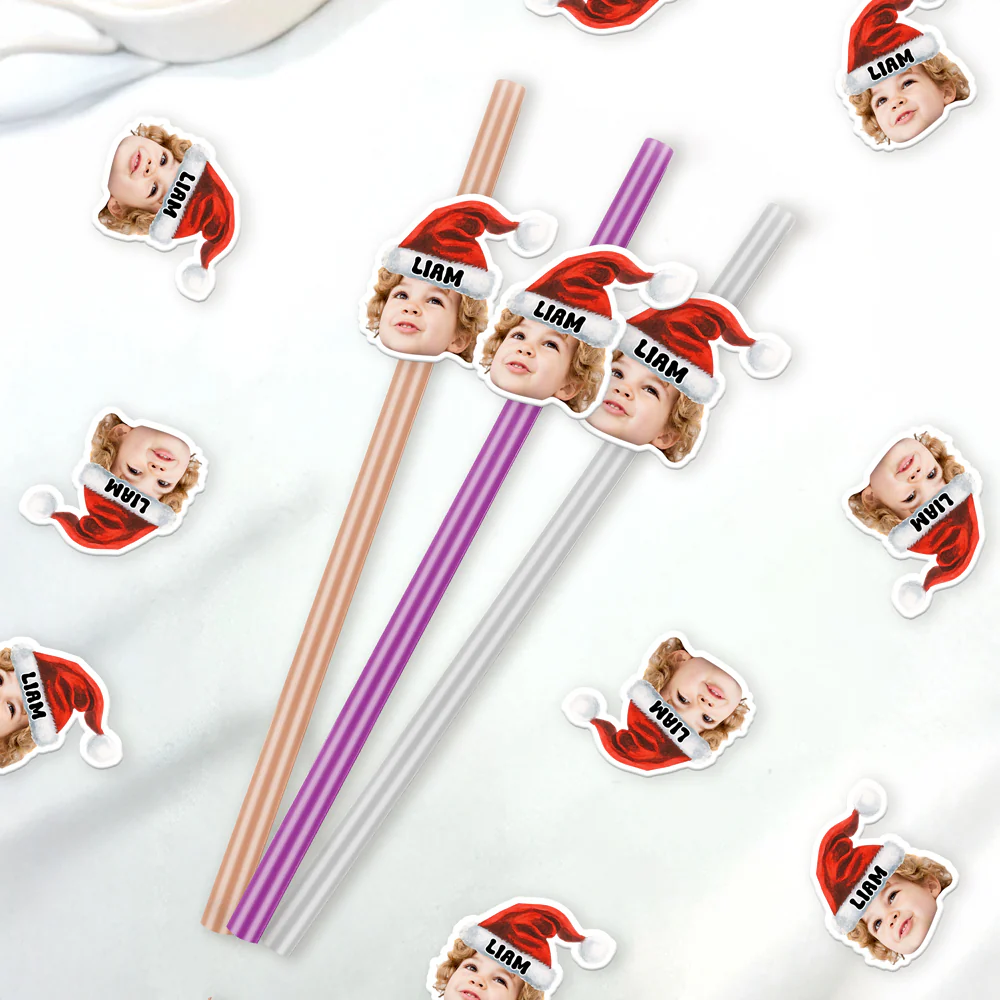Custom Photo Christmas Party Colorful Straws LM32 895535 - Image 5