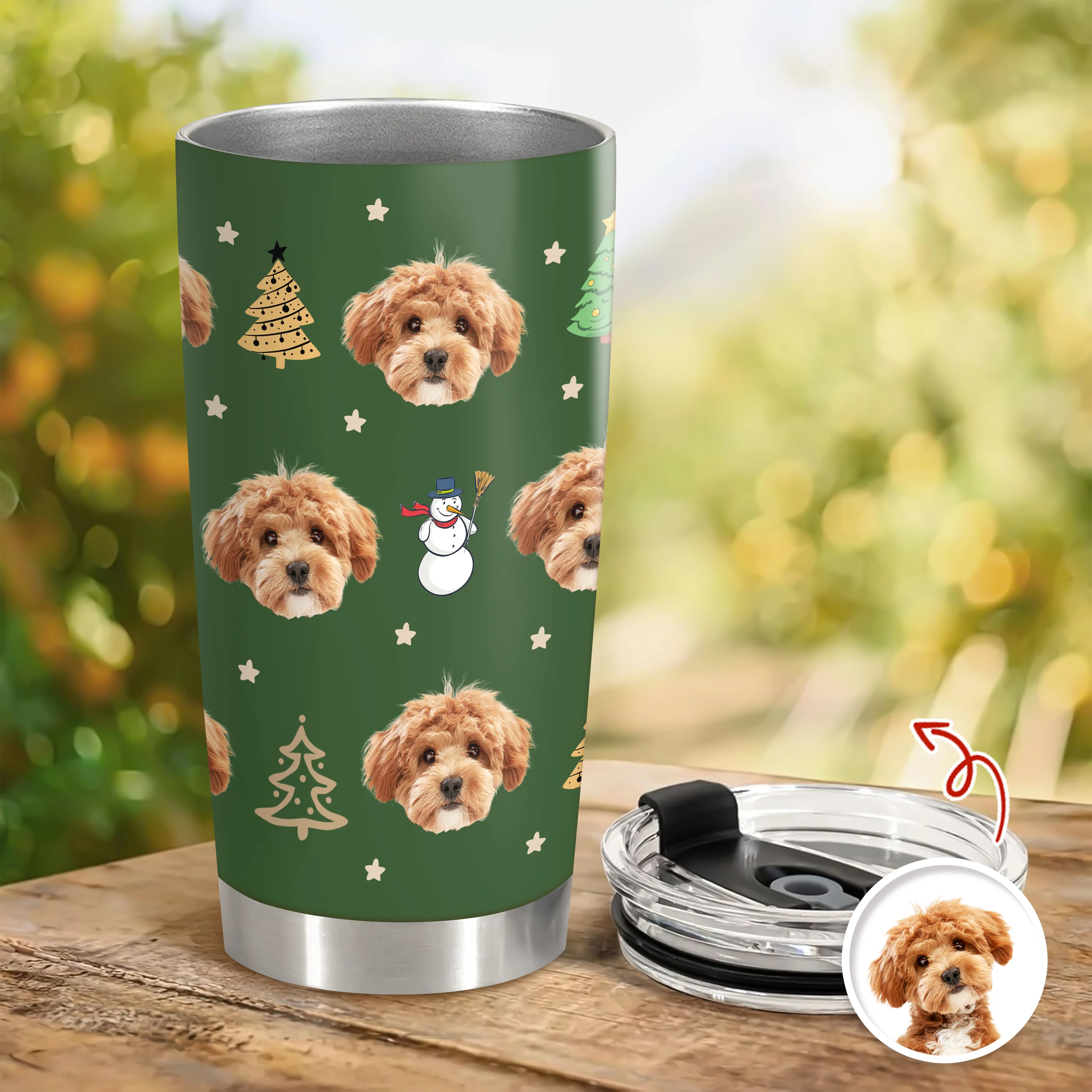 Custom Photo Christmas - Personalized Fat Tumbler Gift for Dog Cat Lovers TH10 894425 - Image 4