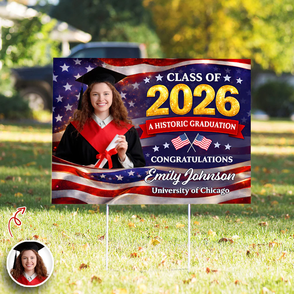 Custom Photo Class of 2026 - A Historic Graduation Yard Sign CH07 895508 - Image 2